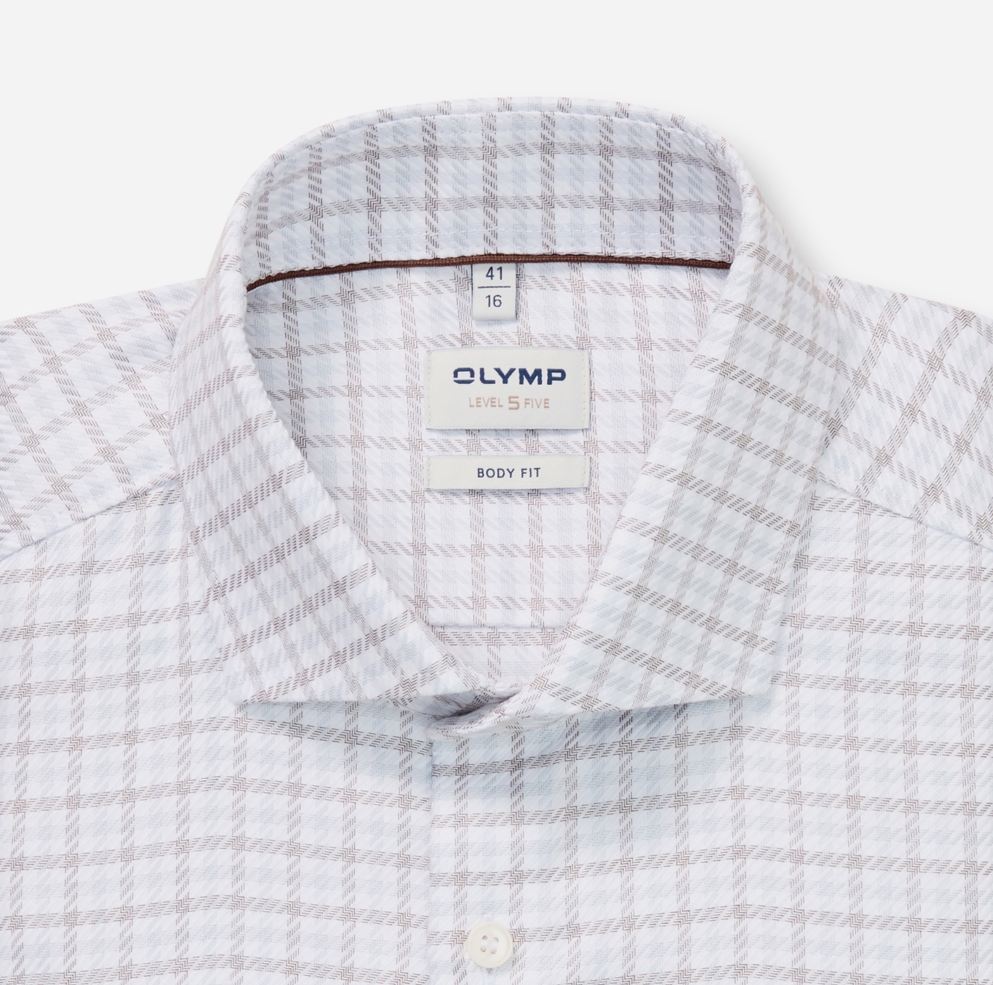 OLYMP Chemise à manches longues »Level Five« Businesshemd, body fit, Royal Kentkragen, Karomuster