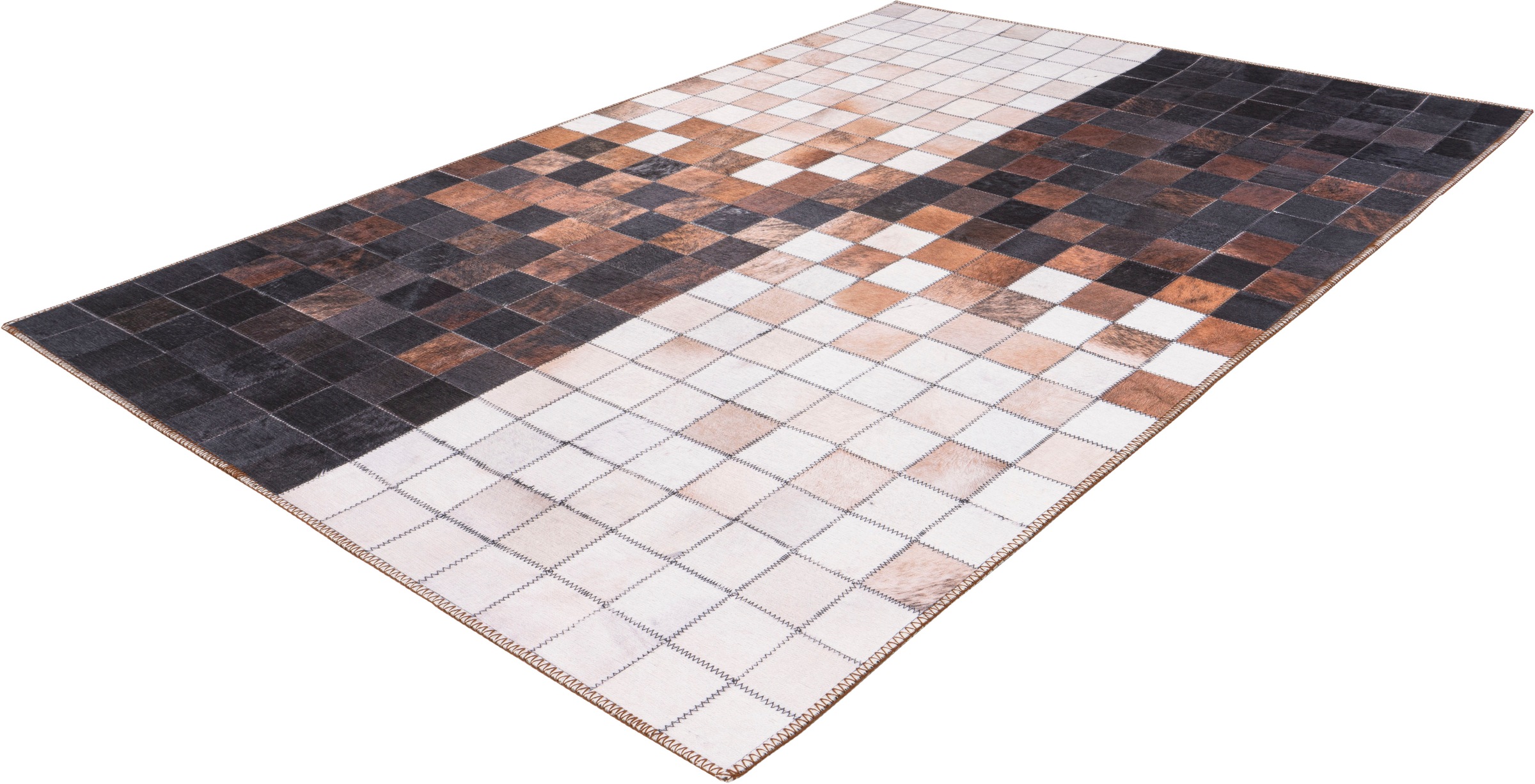 Image of Obsession Teppich »My Bonanza 521«, rechteckig, 5 mm Höhe, Flachgewebe, bedruckt, Patchwork Design, Felloptik, ideal im Wohnzimmer & Schlafzimmer bei Ackermann Versand Schweiz