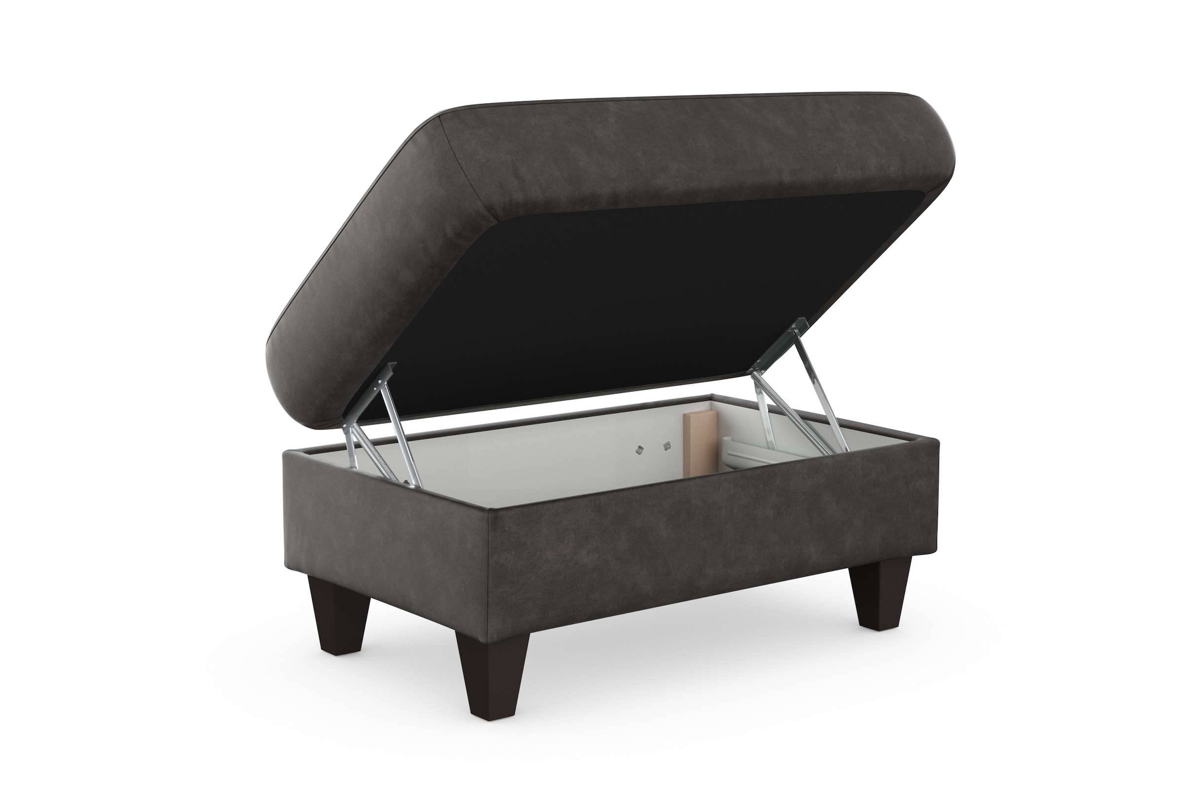 sit&more Stauraumhocker »Farö«, mit Stauraum und Federkern und wengefarbenen Füssen
