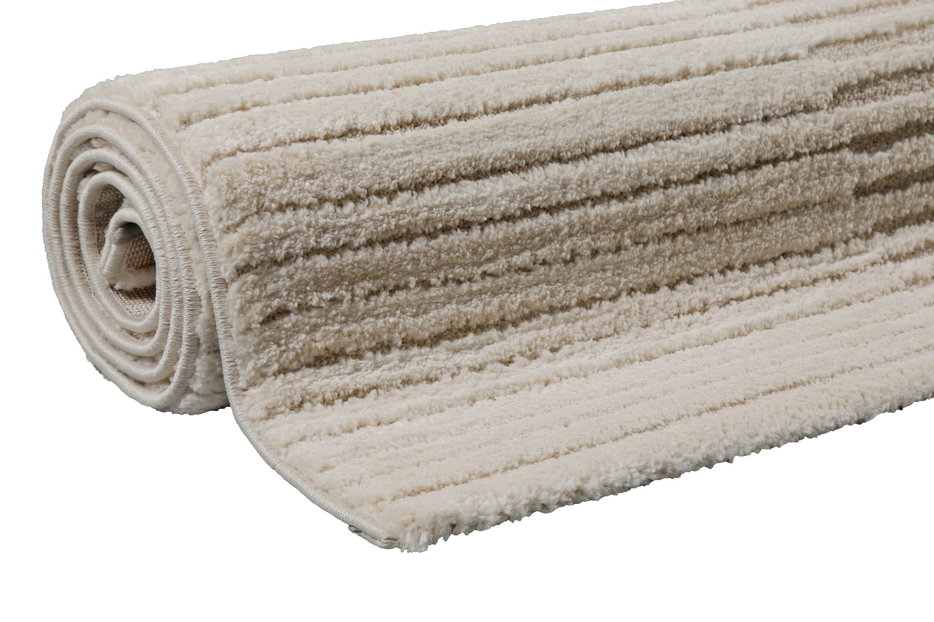 Wecon home Teppich »Sven« rechteckig 18 mm Höhe Gewebt, Hoch-Tief, pflegeleicht, Streifen Muster, Scandi, Wohnzimmer