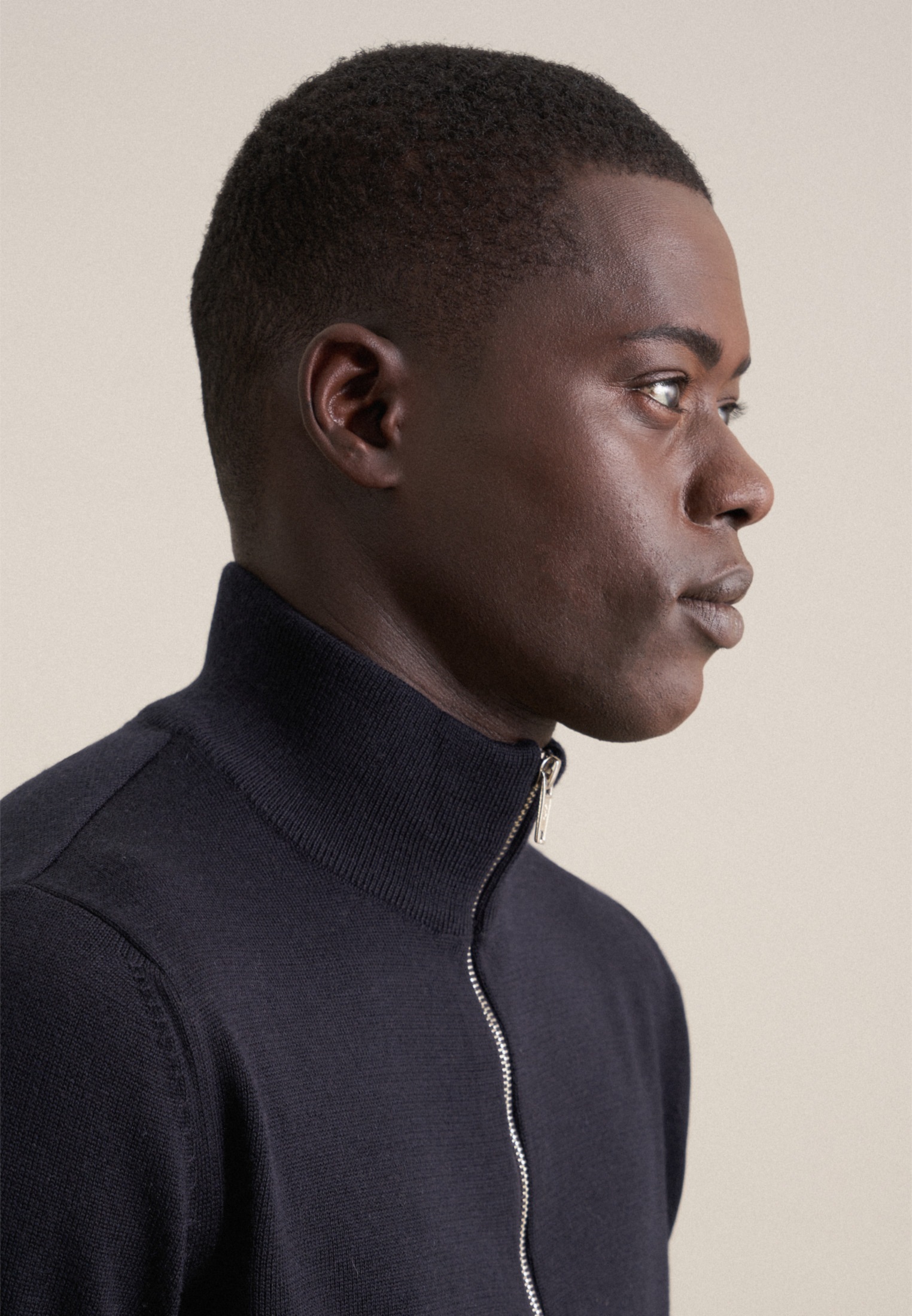 seidensticker Stehkragenpullover »Schwarze Rose« Quarter Zip Uni