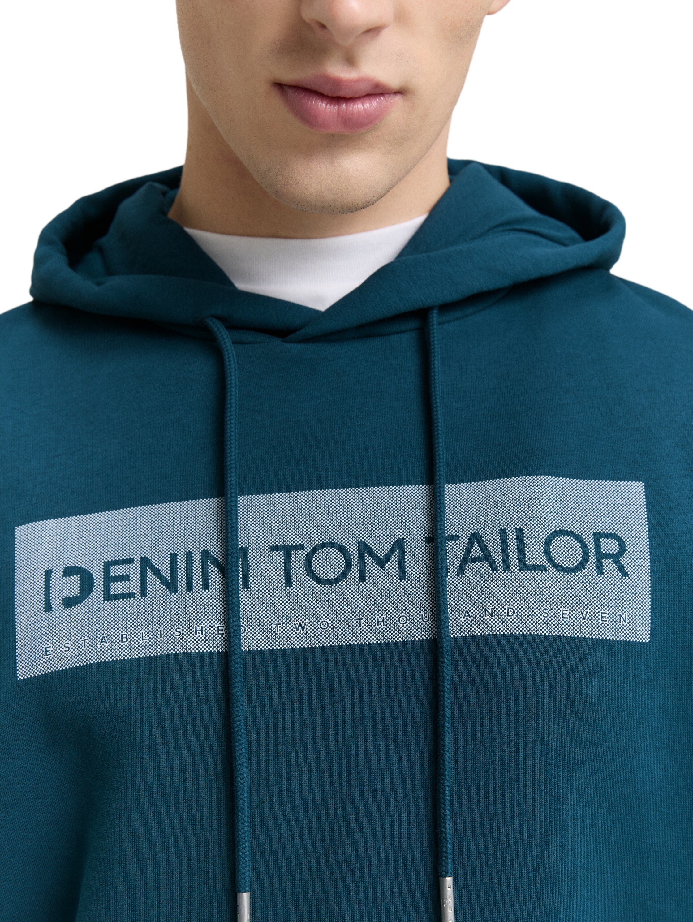 TOM TAILOR Denim Hoodie mit Logo Print