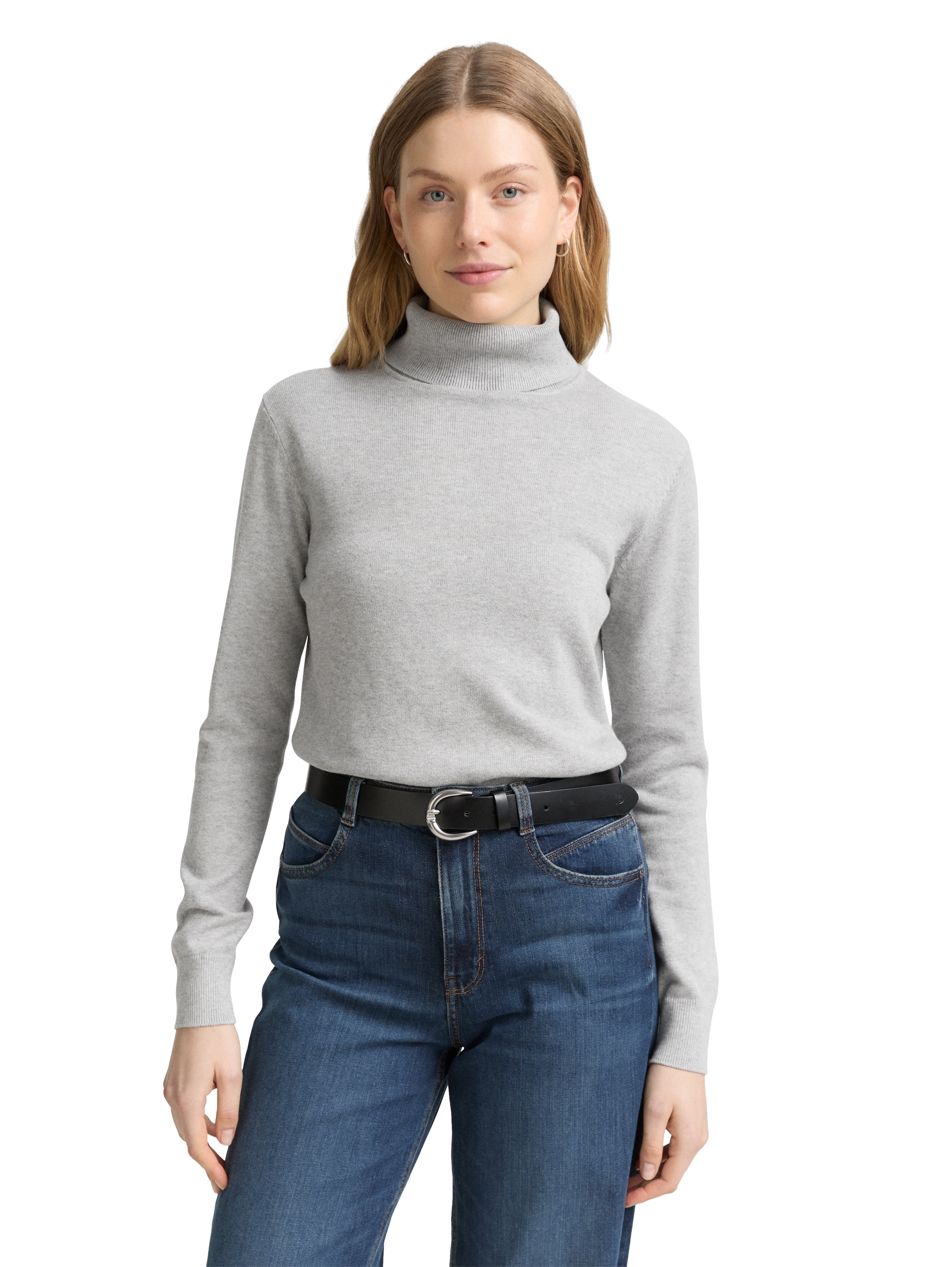 Image of TOM TAILOR Rollkragenpullover mit Rippbündchen