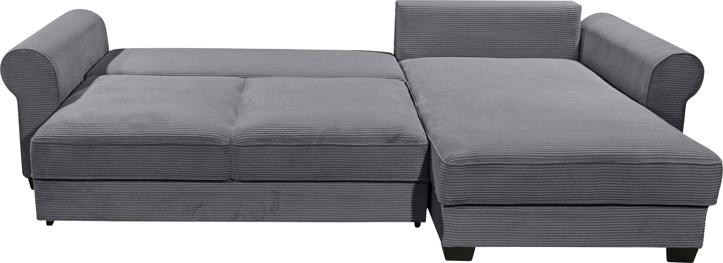 ED EXCITING DESIGN Ecksofa »Angelina L-Form« mit Bettfunktion, Bettkasten & 5 Zierkissen