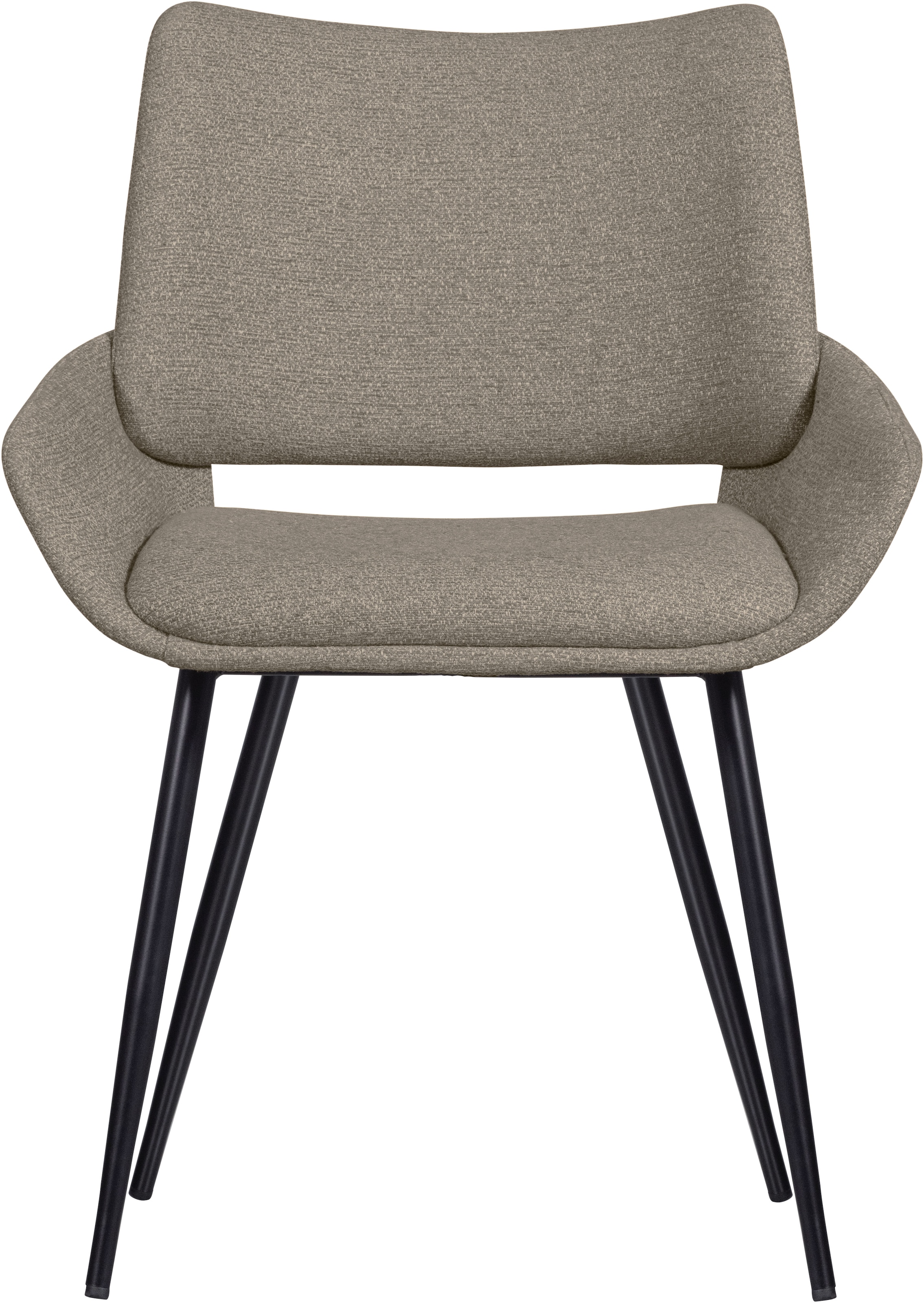 WOOOD Esszimmerstuhl »Parade mit konischen Metallbeinen und Melange-Bezug B58 x T55 x H83 cm« (Set) 2 Stk.Sehr hohe Verschleissfestigkeit, schalenförmige, Tragkraft 150 kg