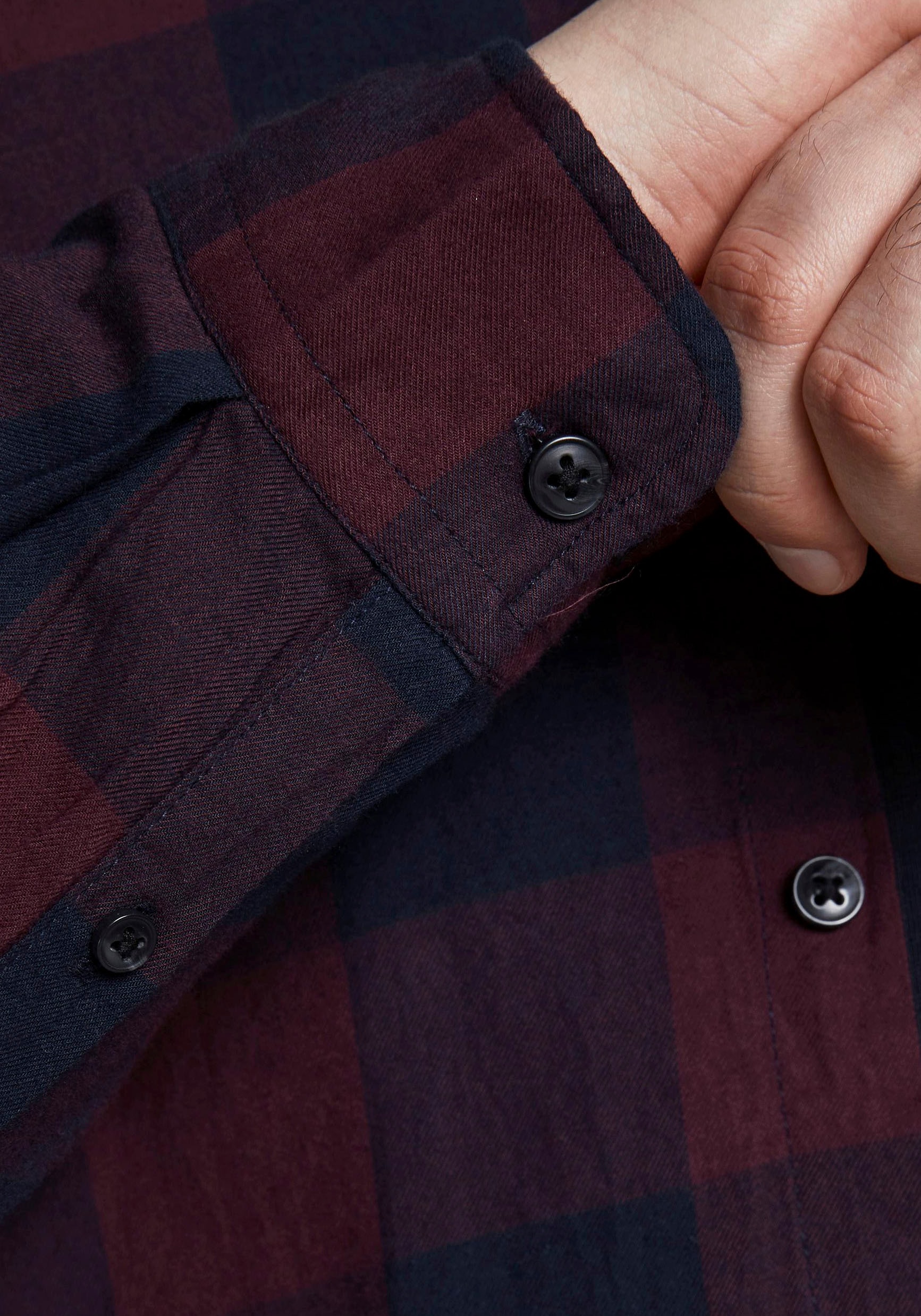 Jack & Jones PlusSize Karohemd »GINGHAM TWILL SHIRT«, Bis Grösse 6XL