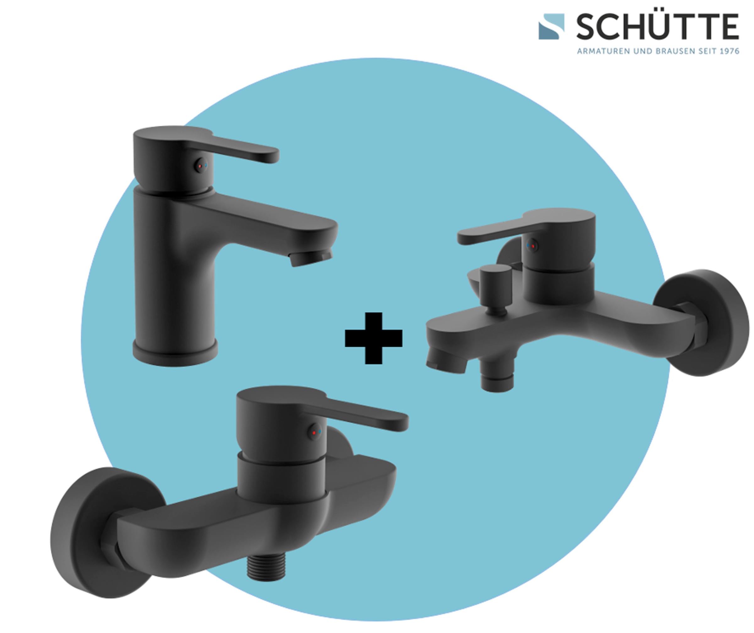 Image of Schütte Badarmatur "3-teilige Serie DENVER" Set, geräuscharm, Marken-Mischdüse
