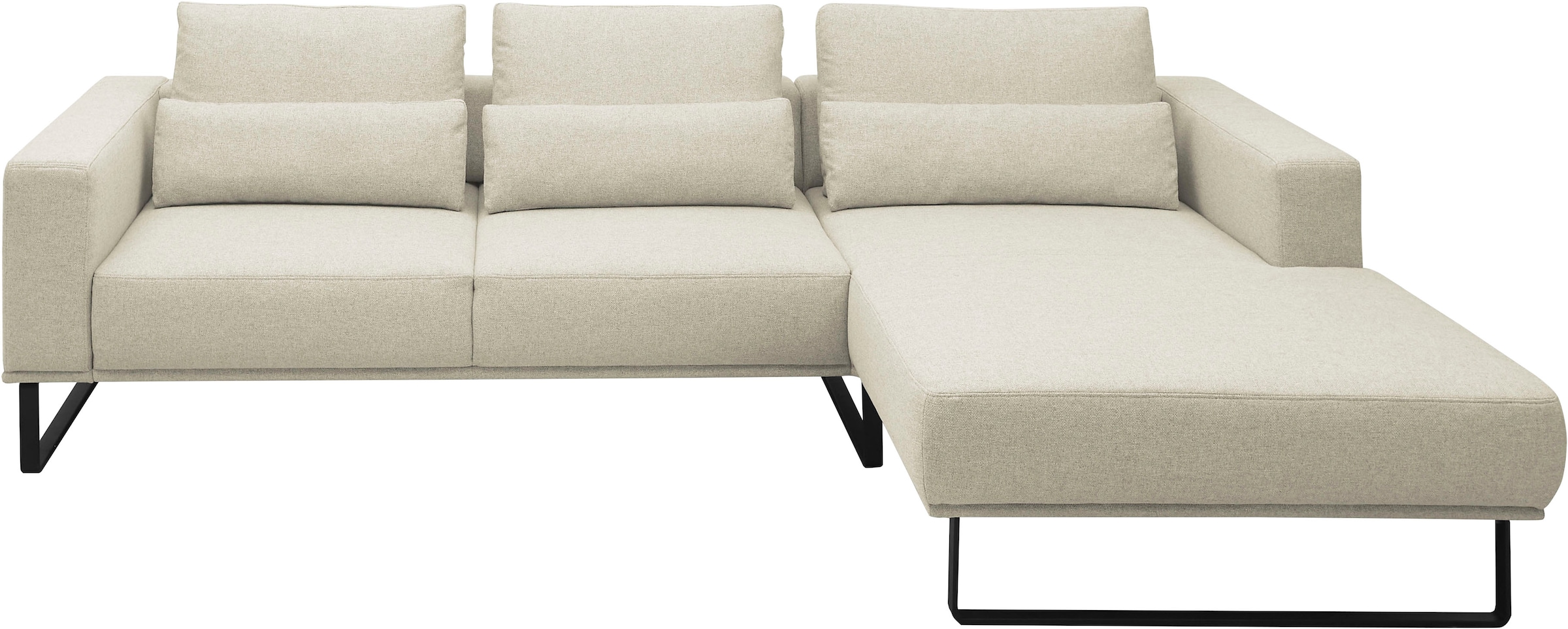Image of Musterring Ecksofa "JustB PM100" Mit schwarzen Metallkufen und 292 cm Breite - 6 Farben wählbar