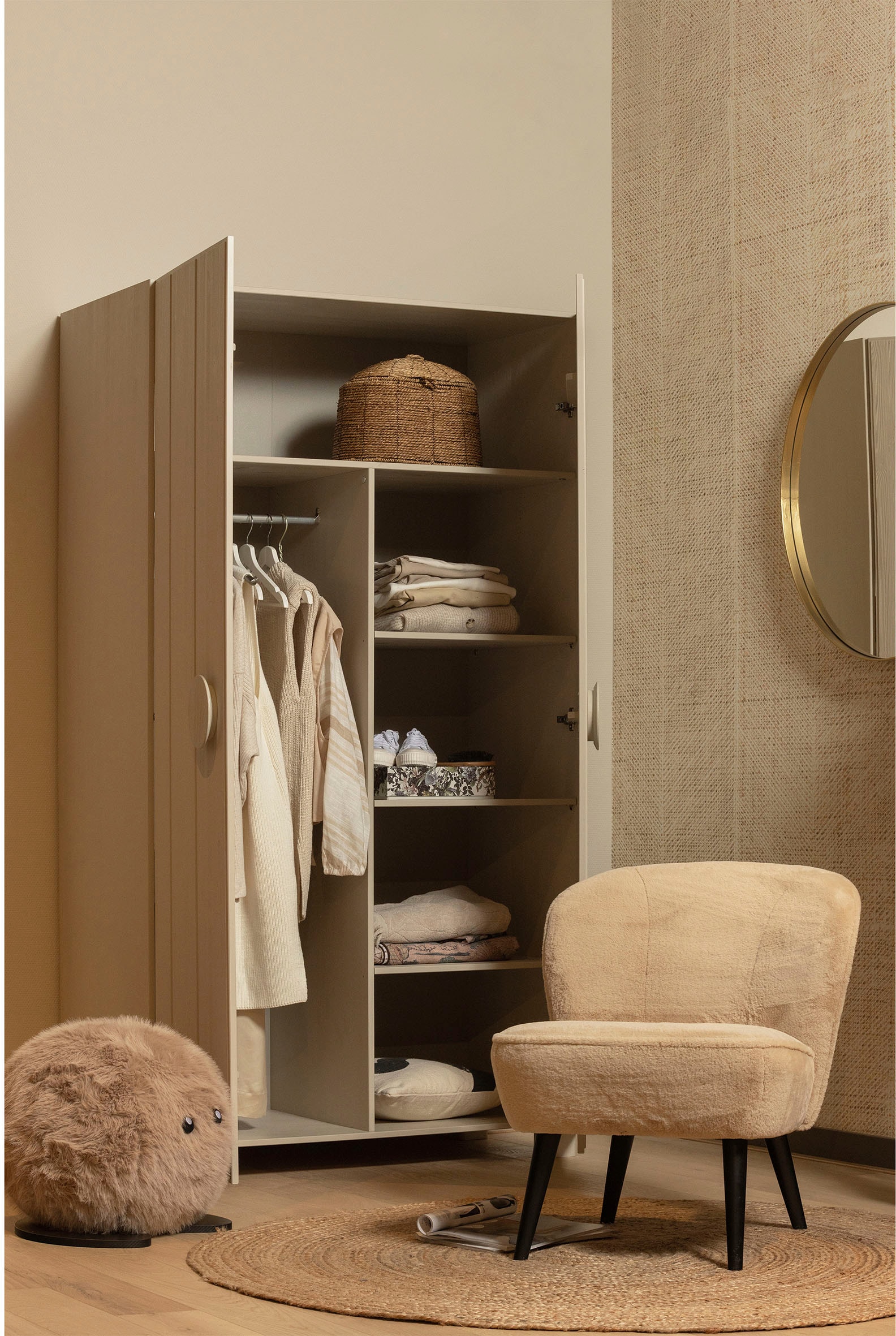 WOOOD Mehrzweckschrank »Noah Stauraumschrank, Dielenschrank«, mit Kleiderstange, H 200 cm x B 110 cm