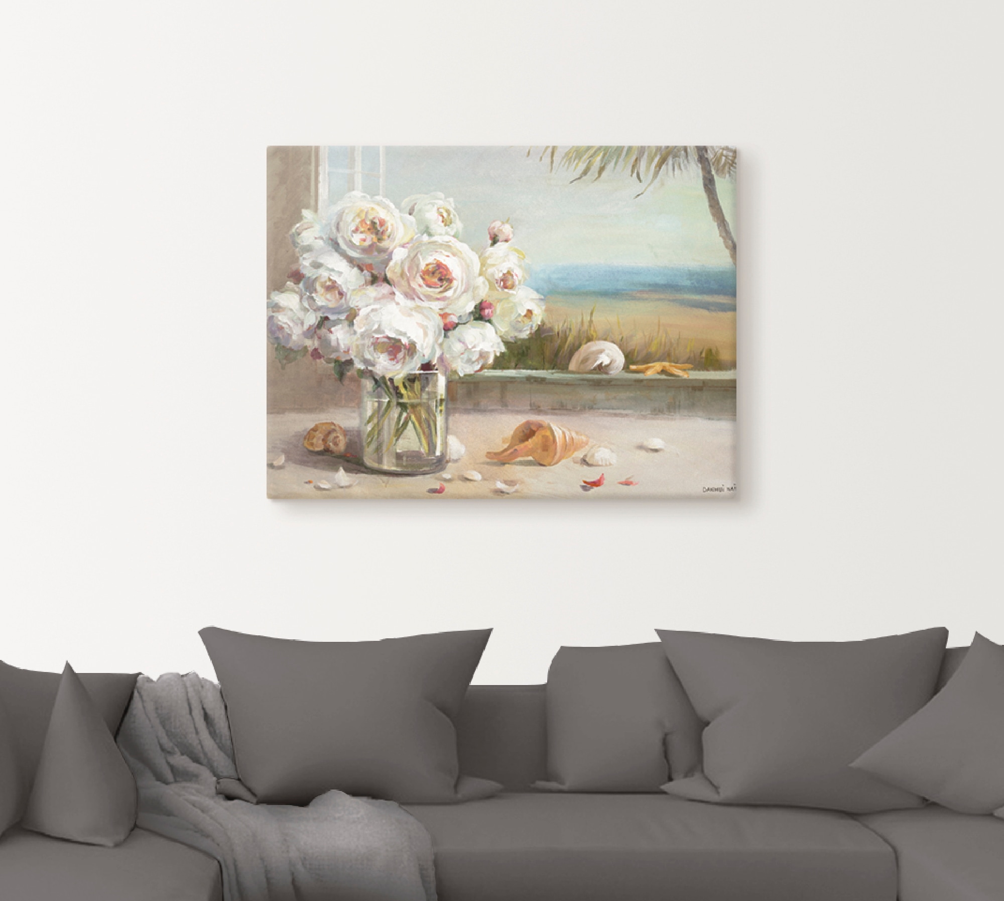 Artland Tableau sur toile »Küsten Rosen II« 1 cuis tlg. auf Holzrahmen gespannt