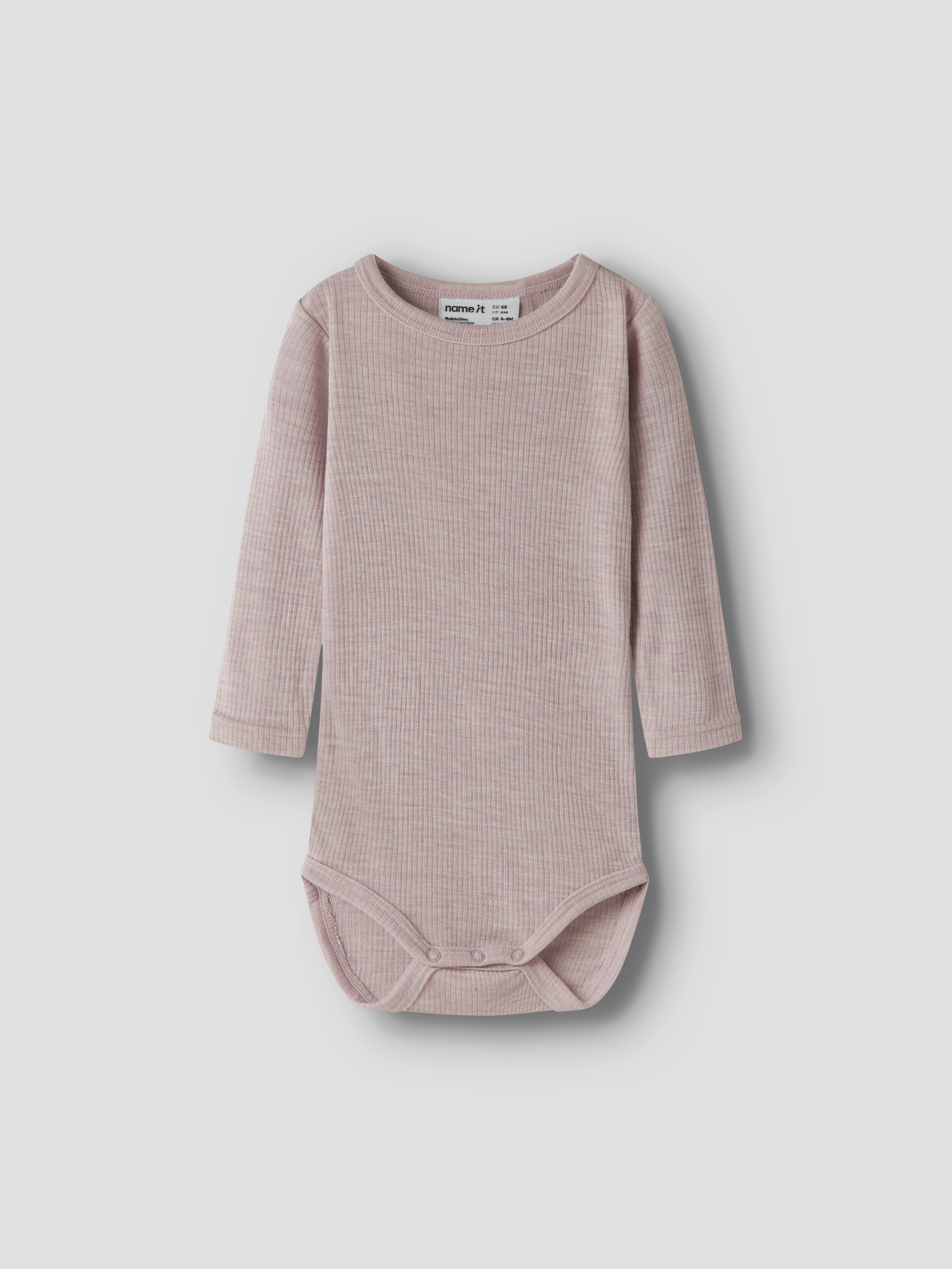 Name It Langarmbody »NBNWAX WOOL RIB LS BODY NOOS« aus reiner Merinowolle