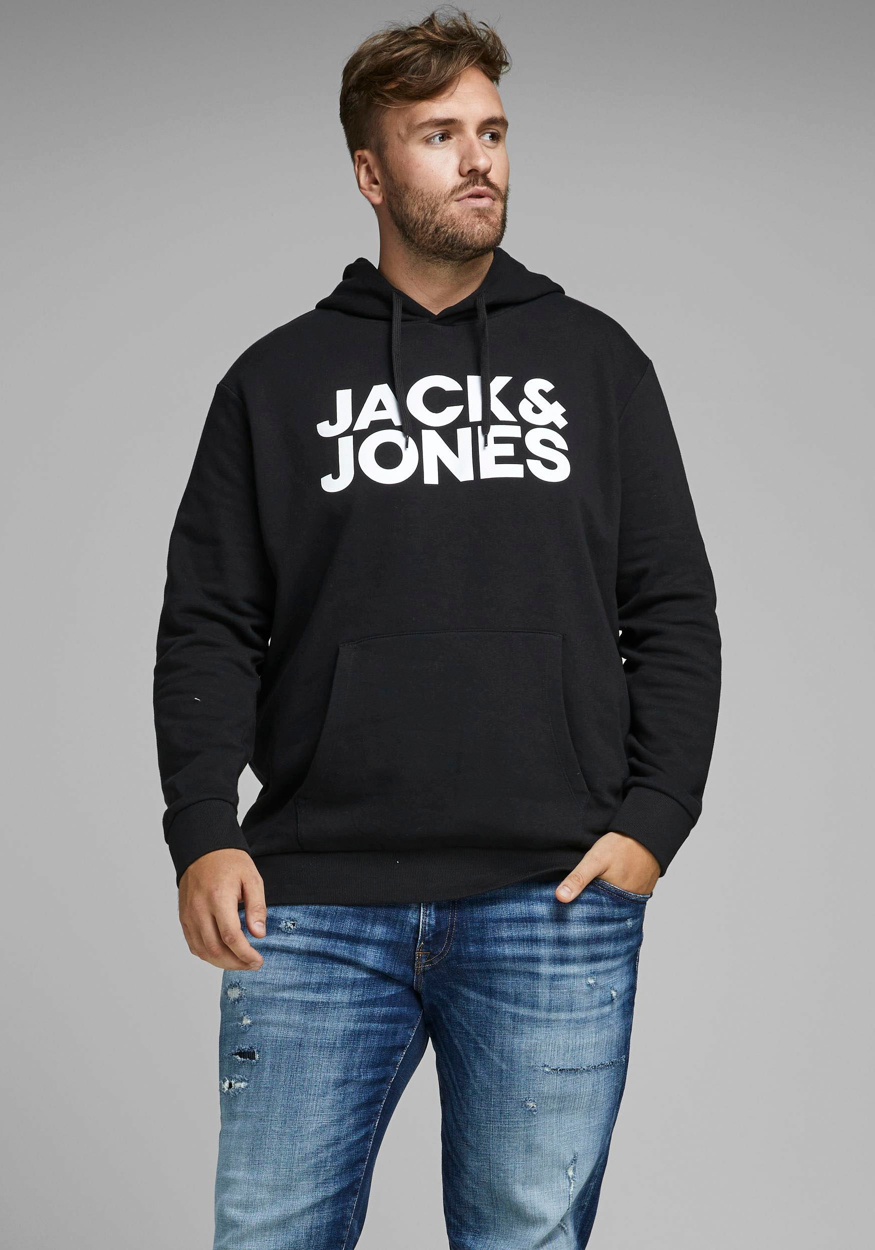 Jack & Jones PlusSize Kapuzensweatshirt »CORP LOGO SWEAT HOOD«, Bis Grösse 6XL