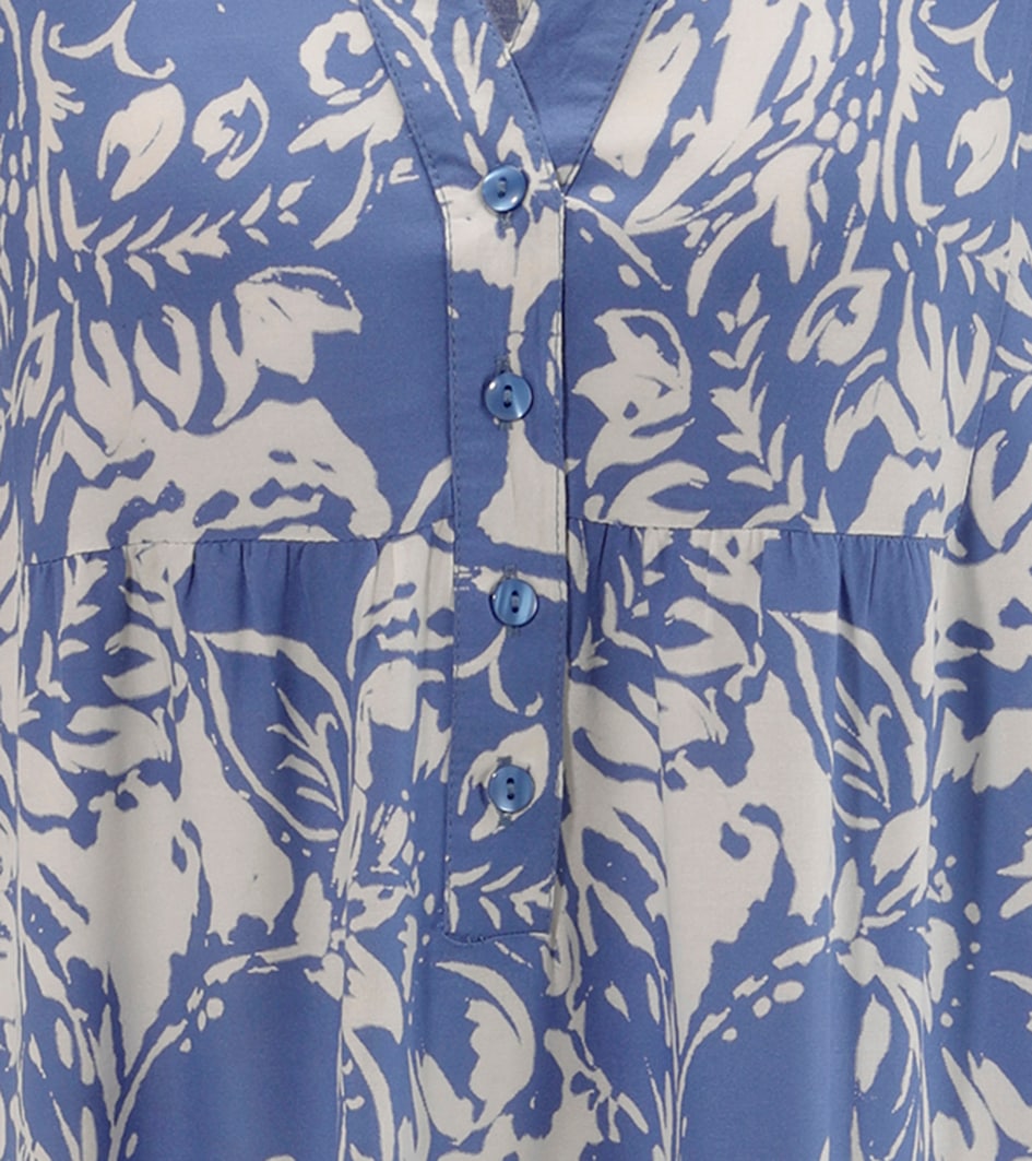 Aniston CASUAL Maxikleid, mit grossflächigem. grafischen Blumendruck - NEUE KOLLEKTION