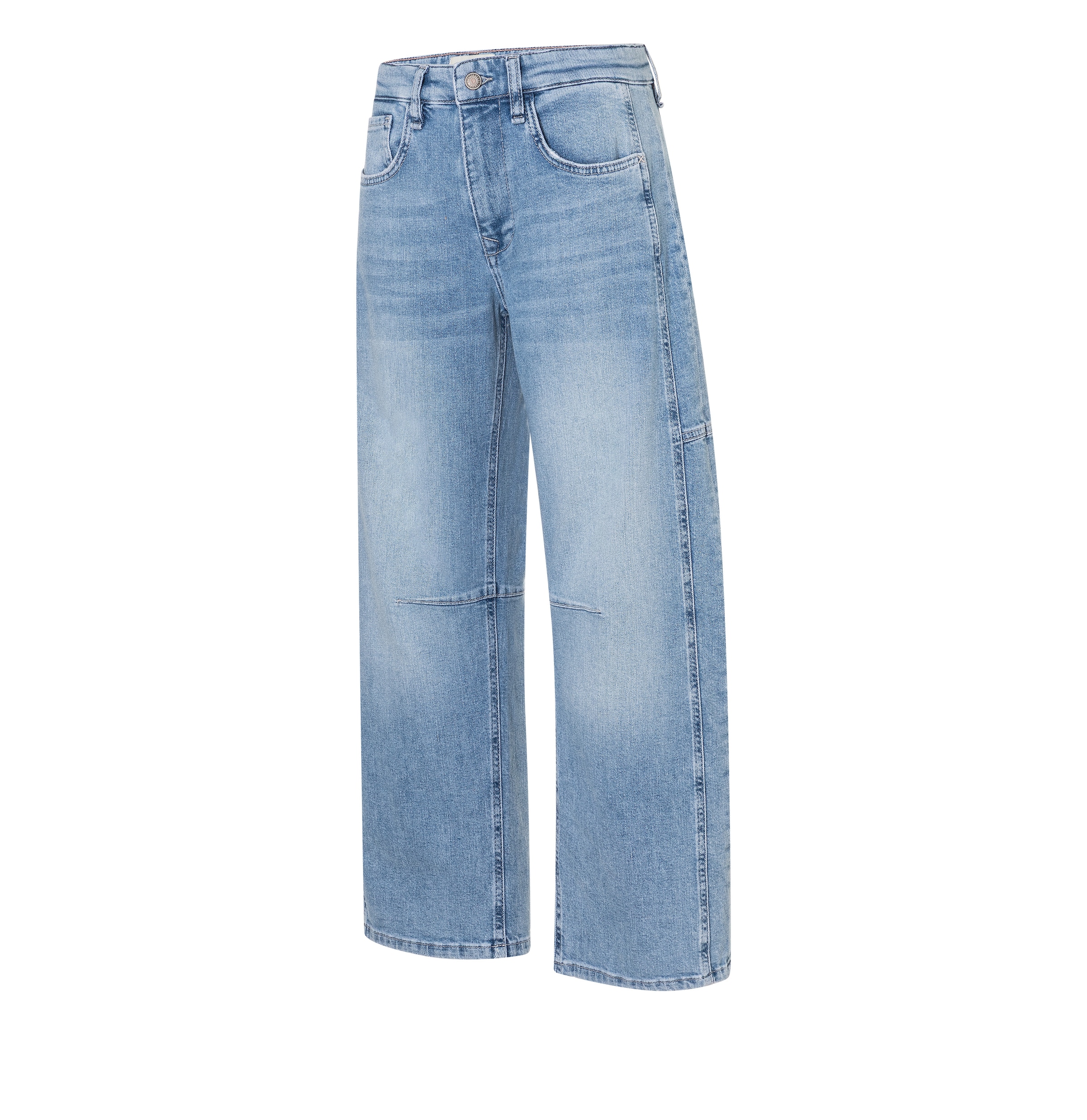 MAC Jeans à 5 poches »OHIO Barrel« Barrel Fit, Naht-Detail auf Kniehöhe