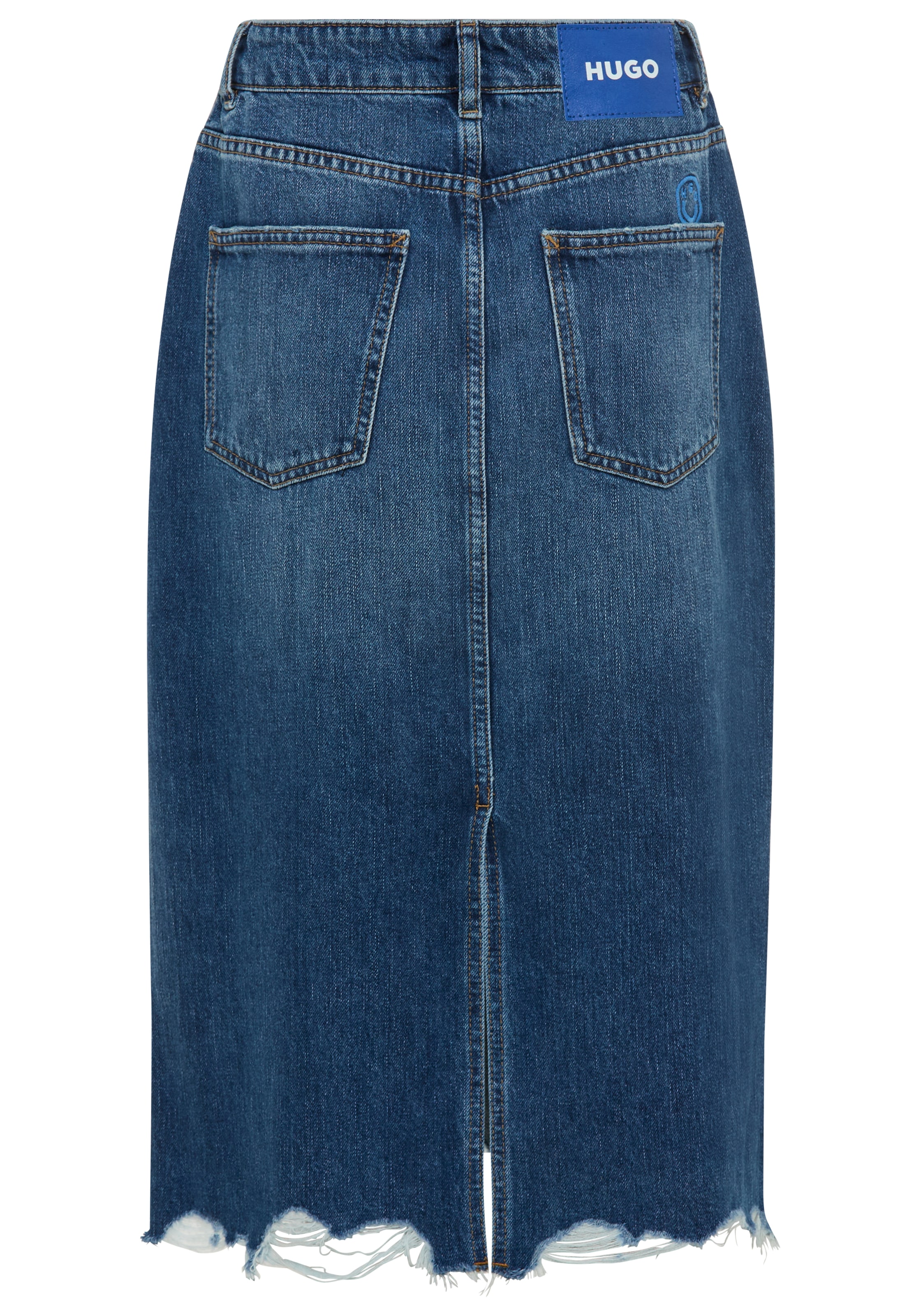 HUGO Blue Jeansrock »Gadele« Mid Rise, in Midi-Länge