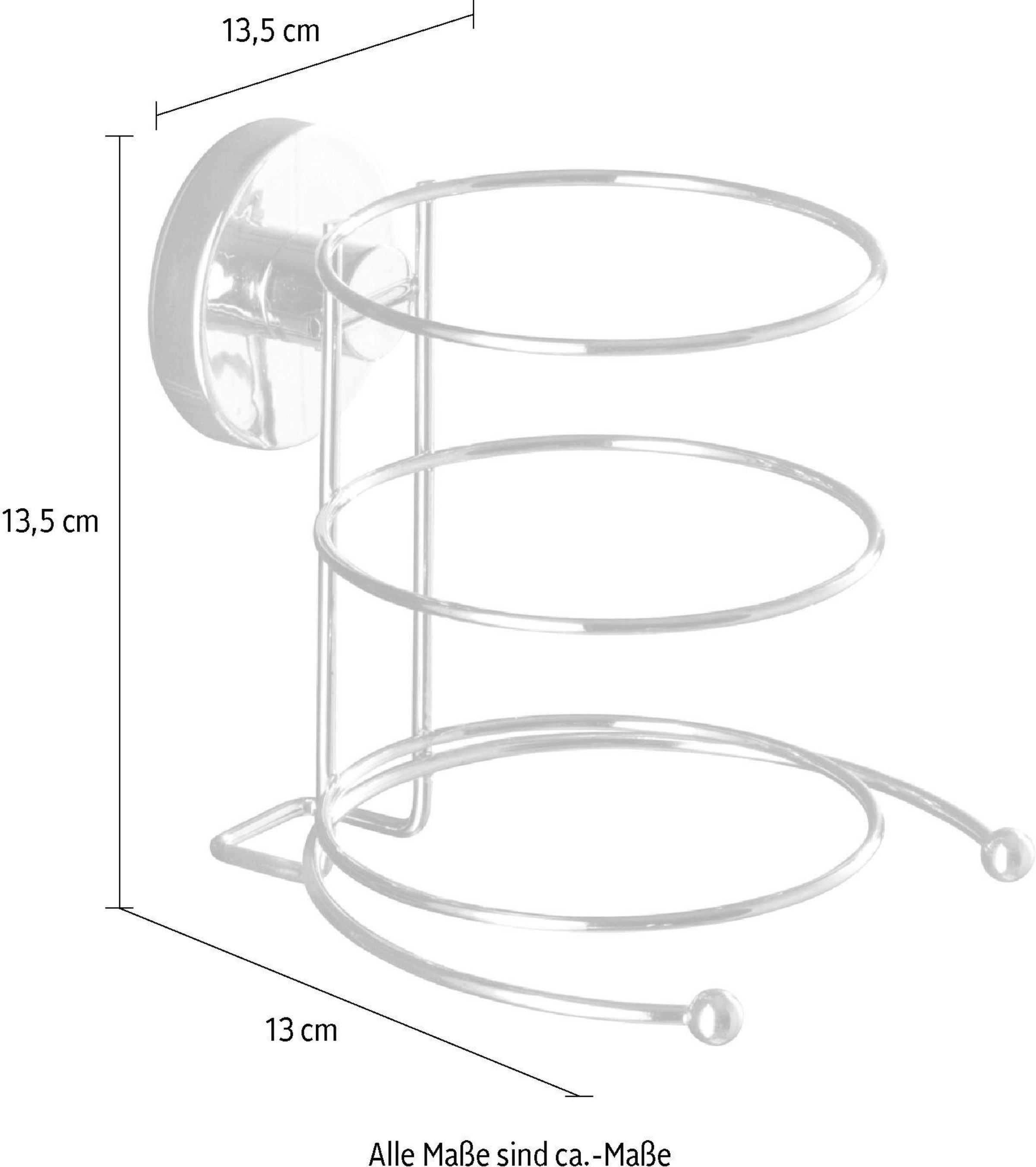 WENKO Haartrocknerhalter, Vacuum-Loc Befestigung ohne bohren