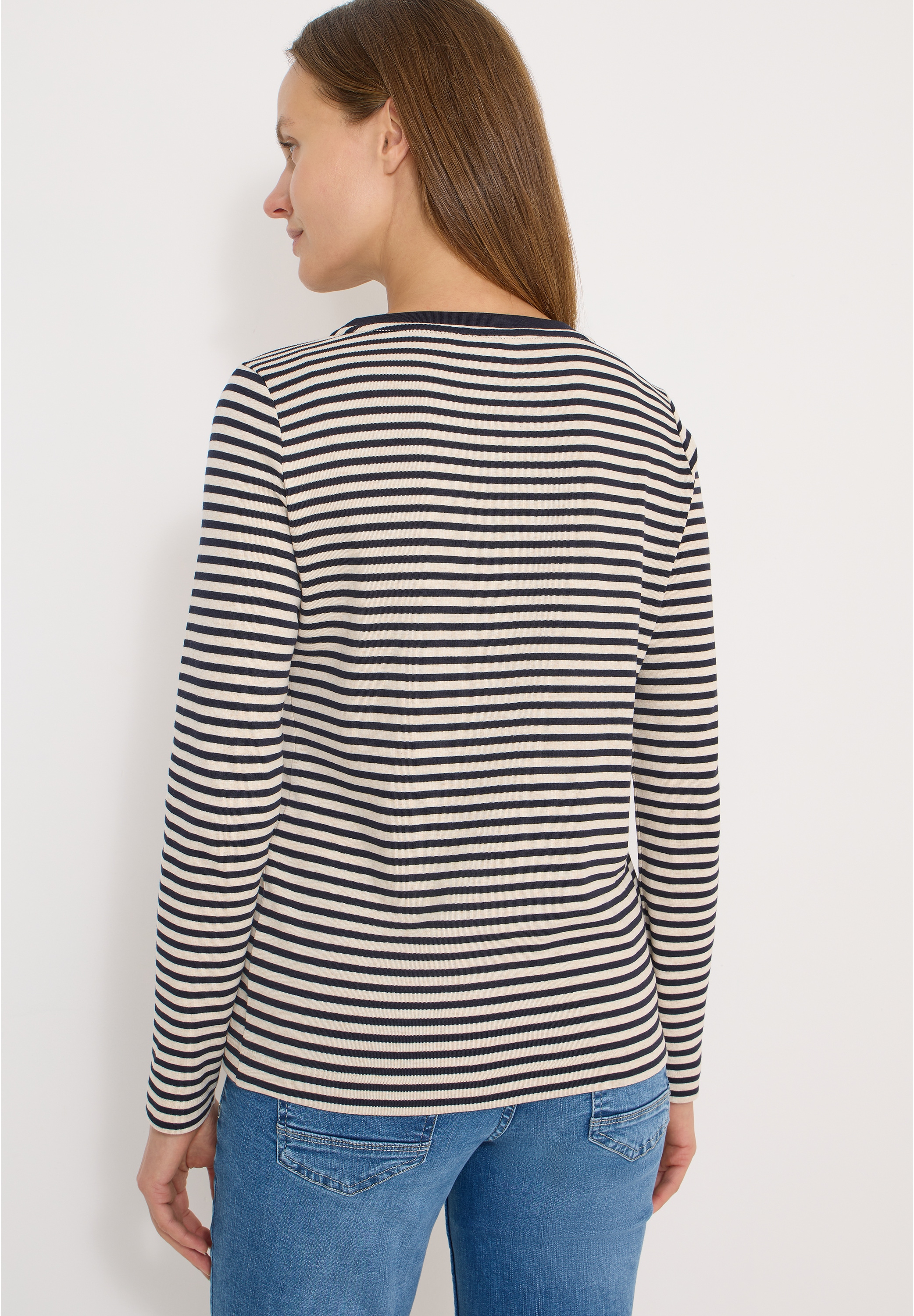 Cecil T-shirt à manches longues im Streifen-Look