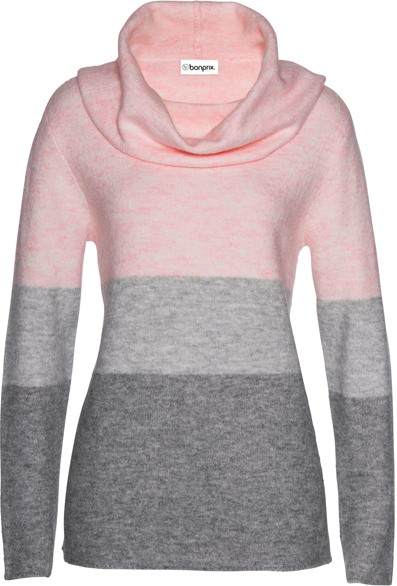 bonprix Pull à col roulé »Rollkragenpullover« mit Elasthan-Anteil, mit Wasserfallkragen, lockere Passform