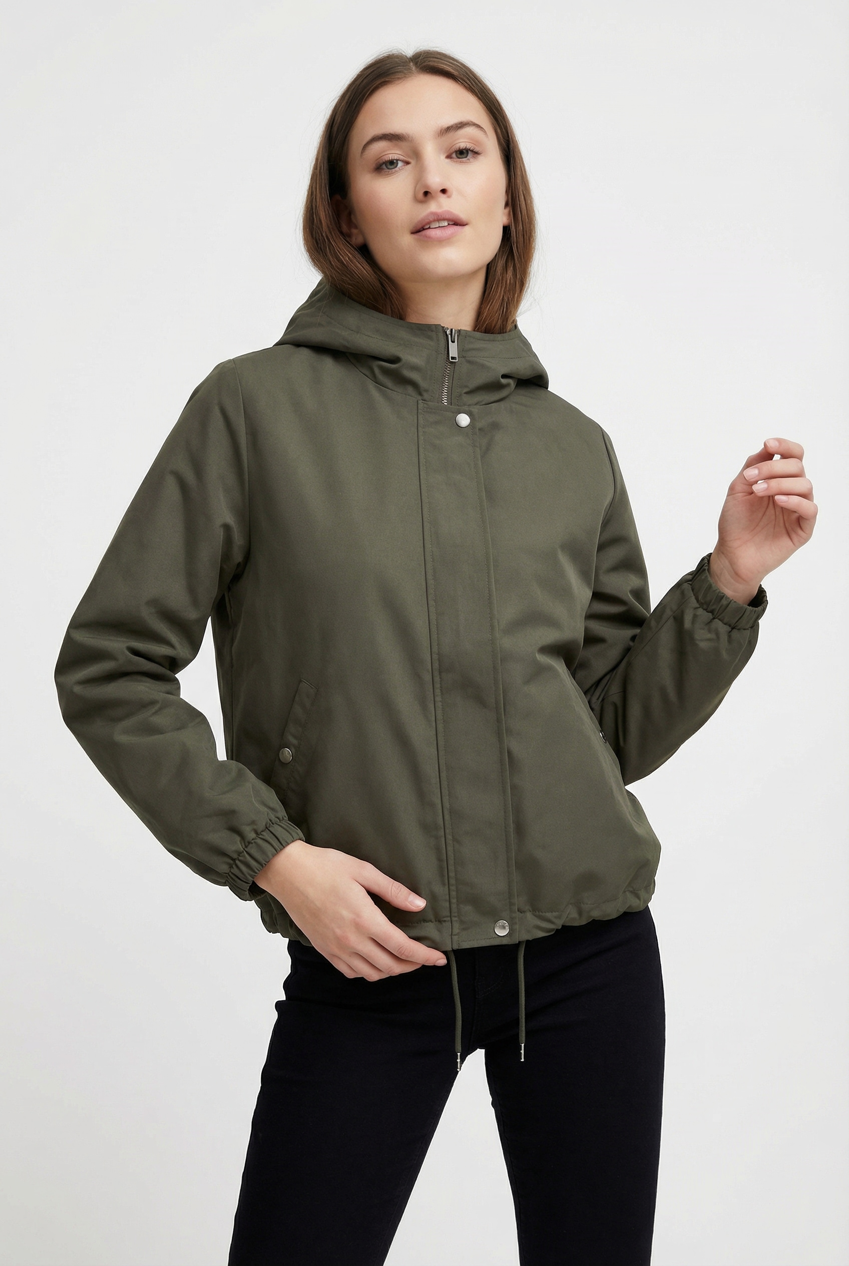 Image of ONLY Parka "ONLMONIC SPRING HOOD JACKET OTW ZL" mit Kapuze Materialmix, mit Kapuze
