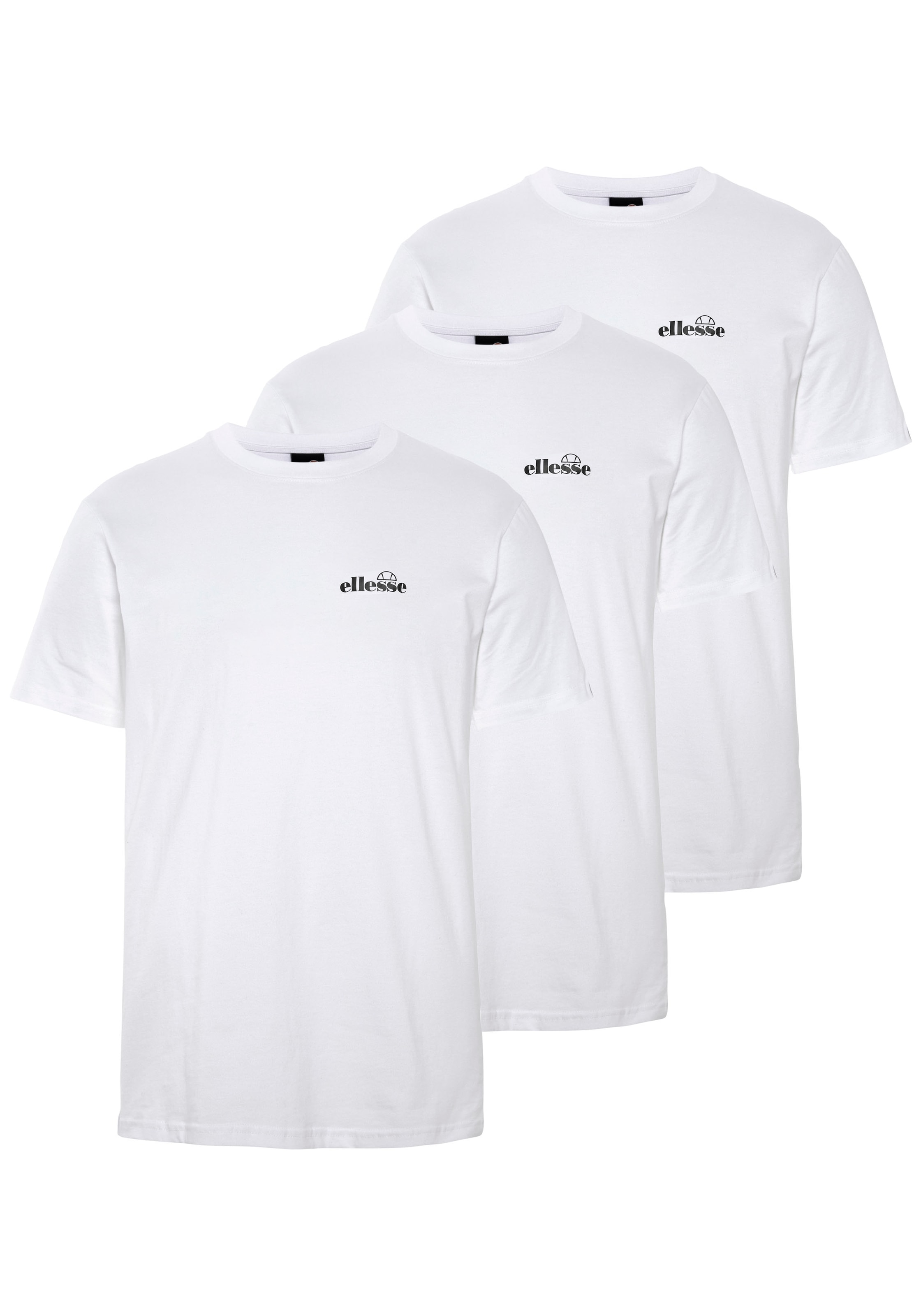 Image of Ellesse T-Shirt "AZZINI TEE (3 PACK)" Packung, 3 Stk. 3er-Pack, Kurzarm, mit Rundhalsausschnitt, aus Baumwolle
