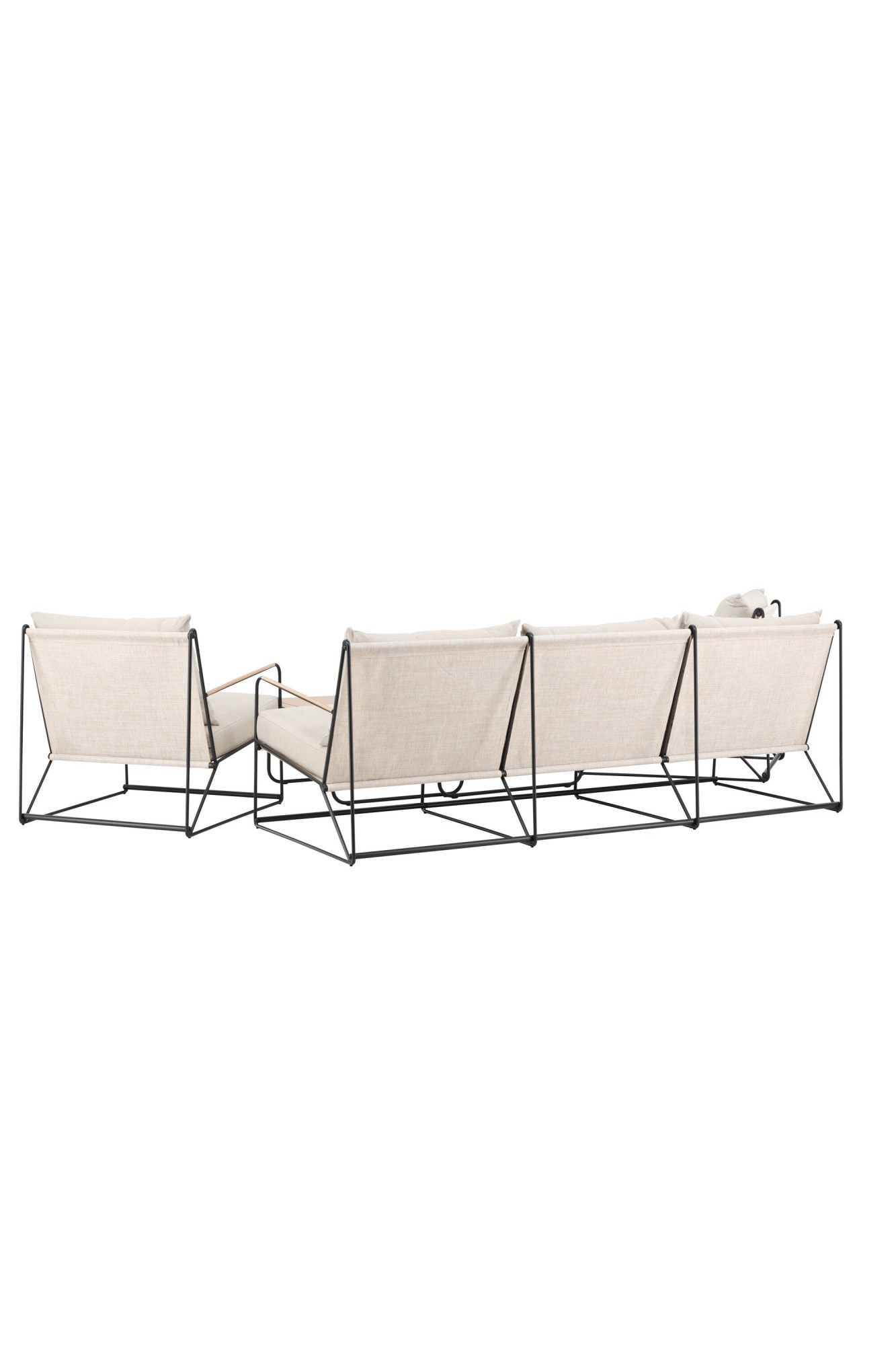 Venture Home Gartenlounge-Set »Palazzo, grosszügiges Outdoor-Set für hohen Sitzkomfort« 5 tlg. Loungemöbel mit Stoffbezug, angenehm, weich