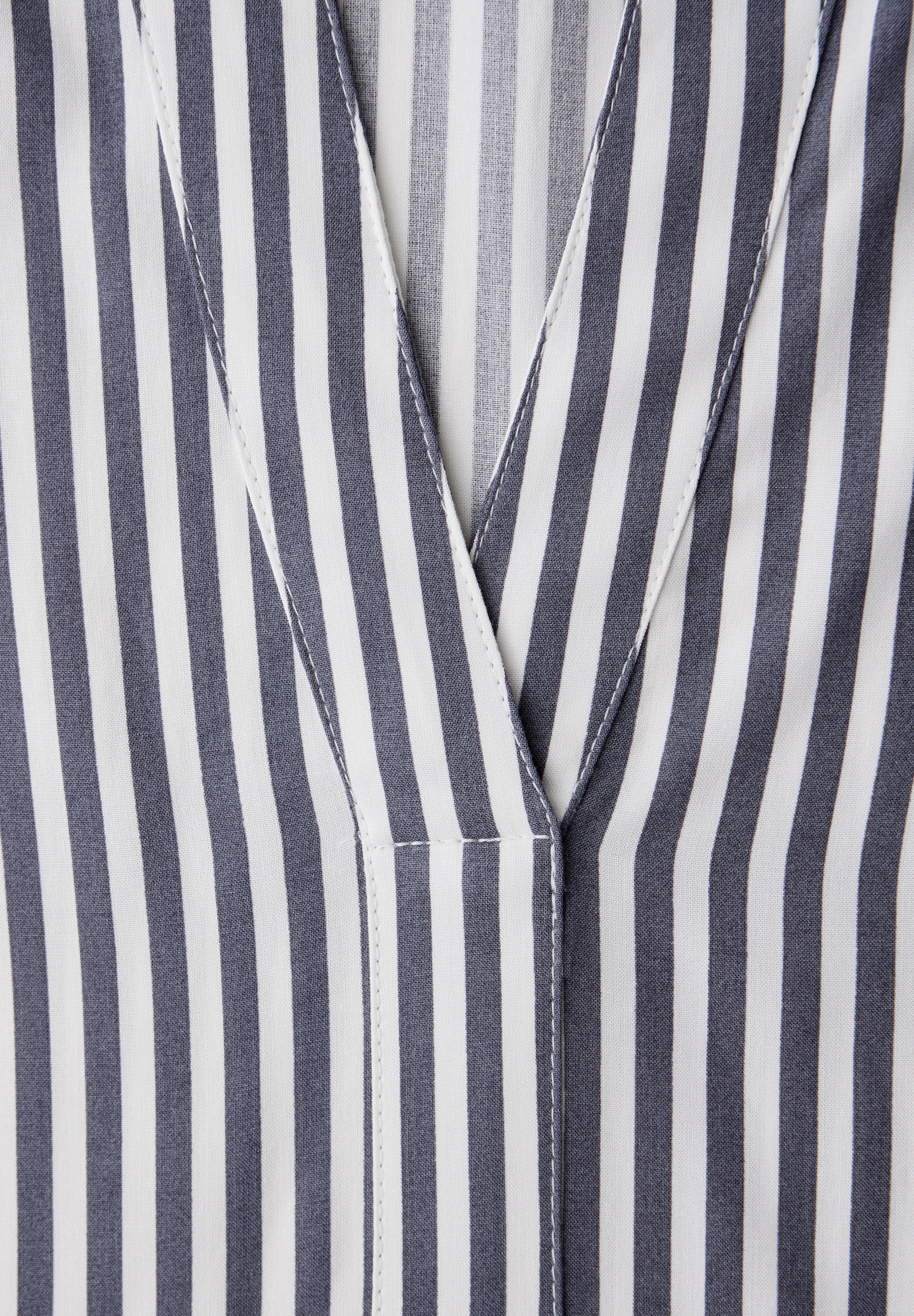 STREET ONE Blouse à manches longues mit Splitneck und im Streifen-Design