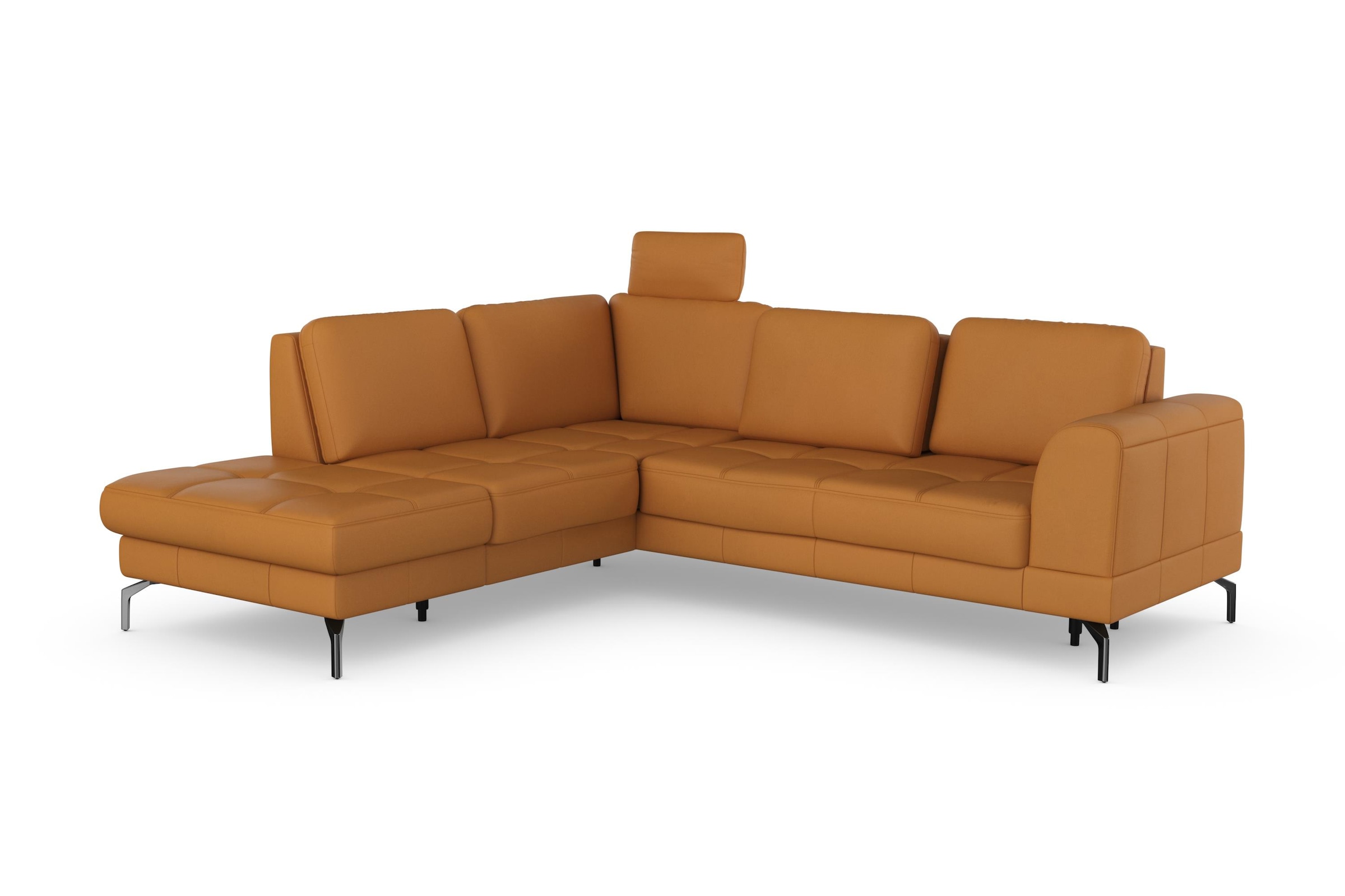 sit&more Ecksofa »Bendigo L-Form«, inklusive Sitztiefenverstellung, Bodenfreiheit 15 cm, in 2 Fussfarben