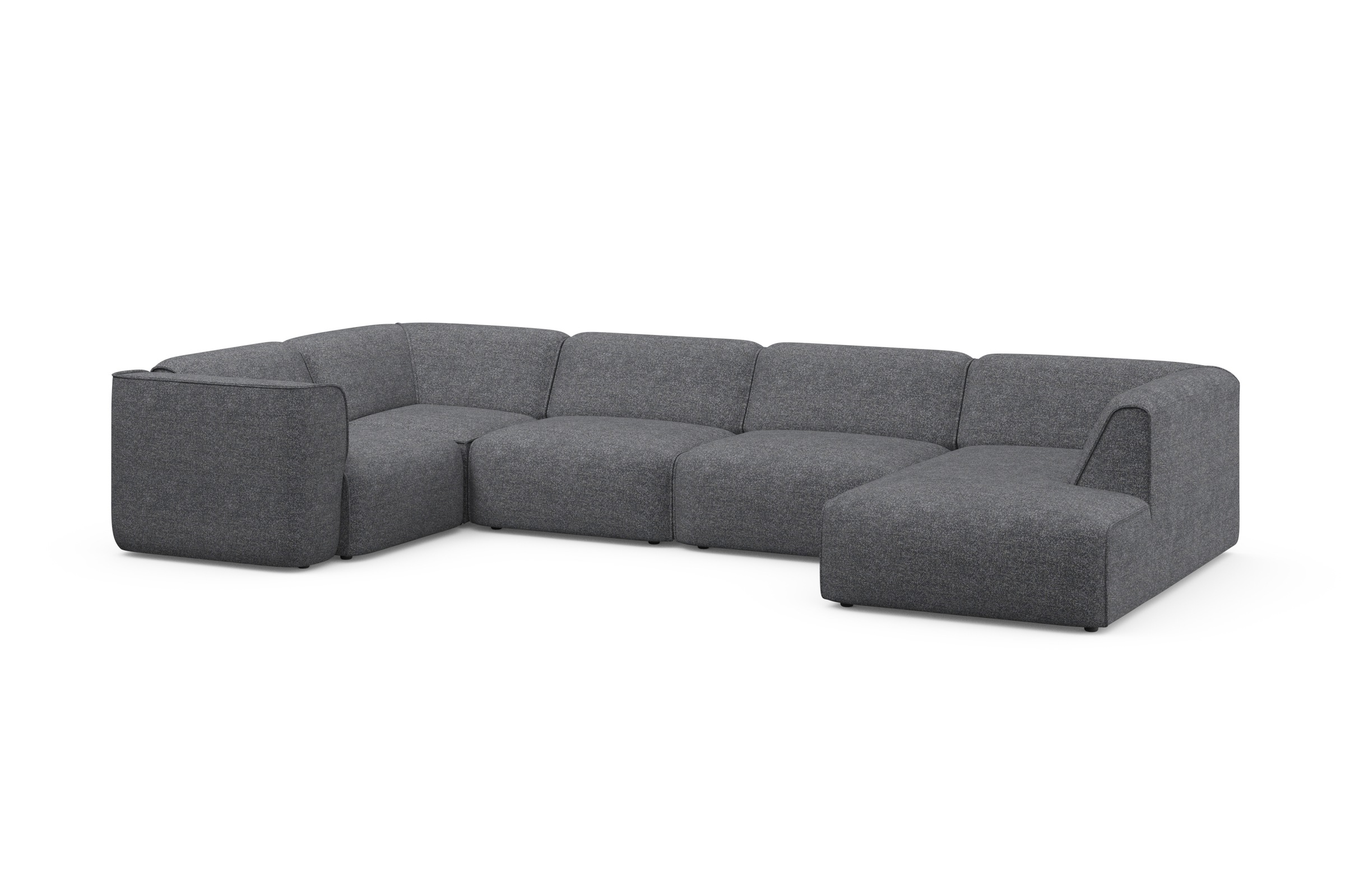 RAUM.ID Wohnlandschaft »Merid U-Form, jederzeit durch Module erweiterbar, B/T/H: 367/206/70 cm«, als Modul oder separat verwendbar, für individuelle Zusammenstellung