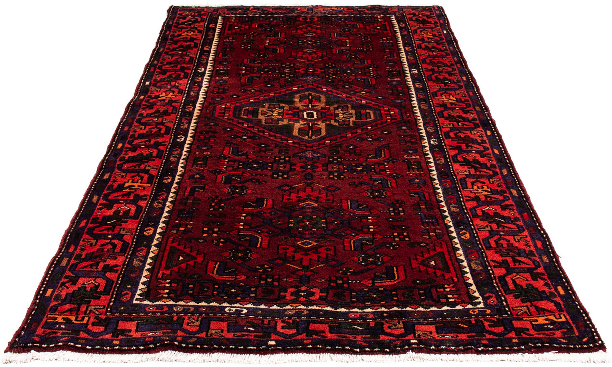 Image of morgenland Orientteppich »Perser - Nomadic - 225 x 134 cm - dunkelrot«, rechteckig, 10 mm Höhe, Wohnzimmer, Handgeknüpft, Einzelstück mit Zertifikat bei Ackermann Versand Schweiz