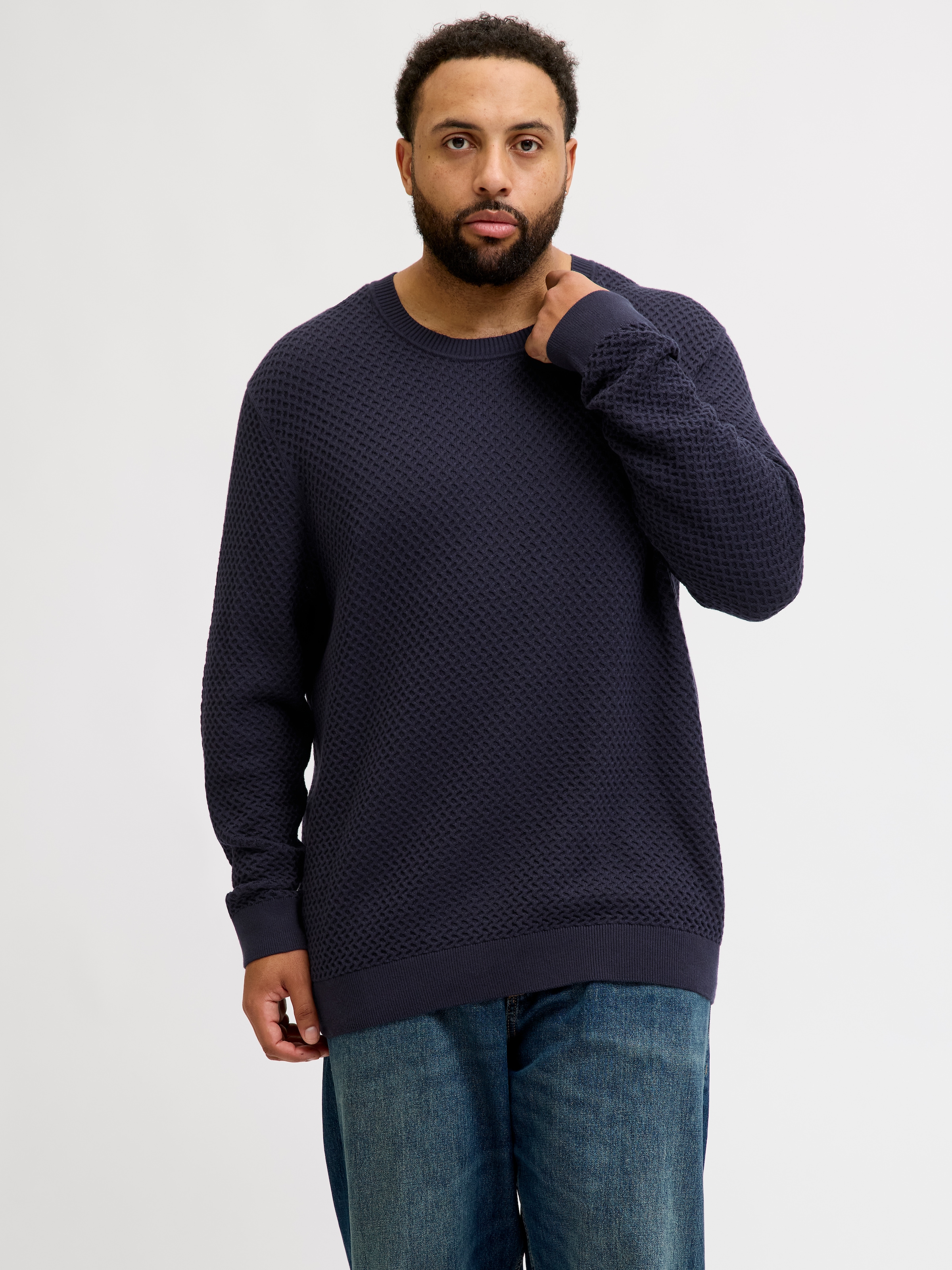 Image of Jack & Jones PlusSize Strickpullover "JPRBLUBARKLEY KNIT CREW NECK PLS"