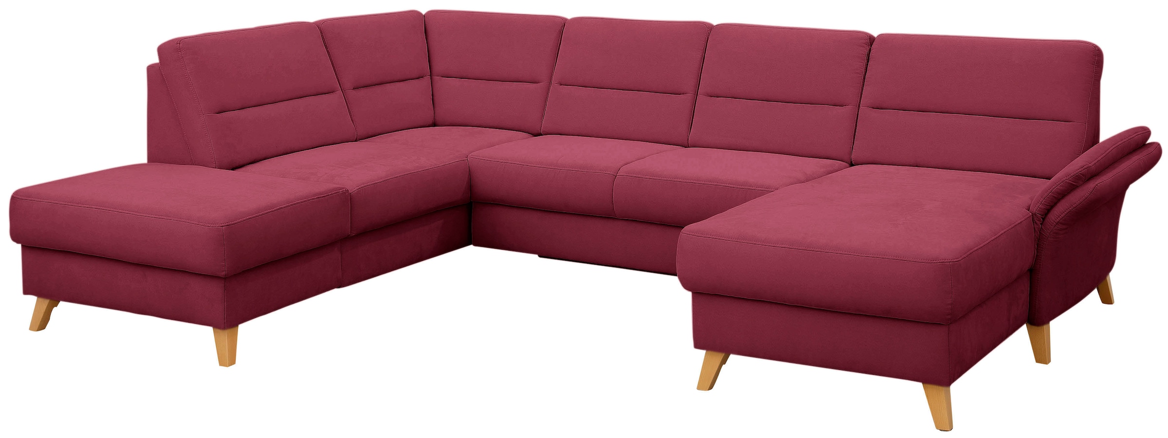 Home affaire Wohnlandschaft »Westerland U-Form« Federkern, wahlweise Bettfunktion, Stauraum und Armlehn-Verstellung