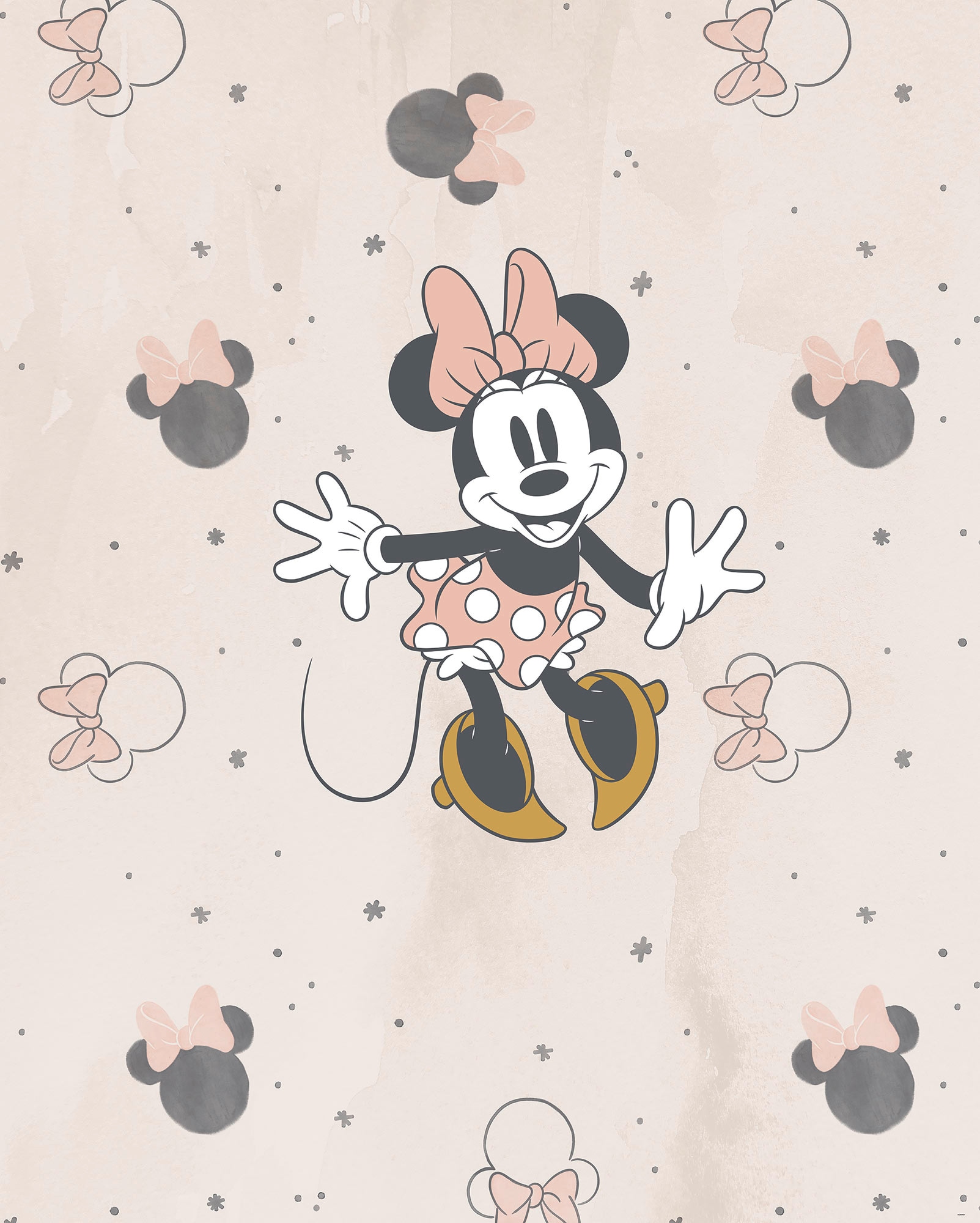 Image of Komar Vliestapete "Digitaldruck Vlies - Minnie Party Mouse - Grösse 200 x 250 cm" bedruckt glatt Kinderzimmer