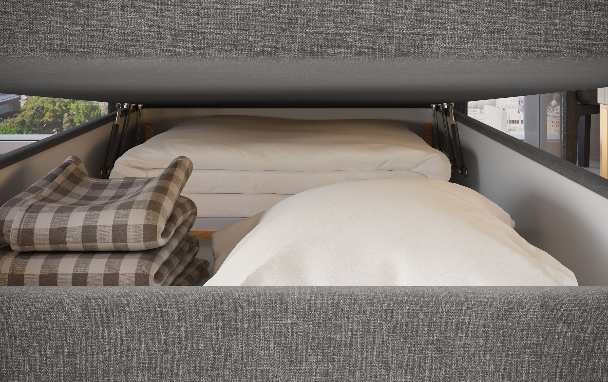 Home affaire Boxspringbett »Finja« besonders komfortable Liegehöhe, mit praktischem Bettkasten