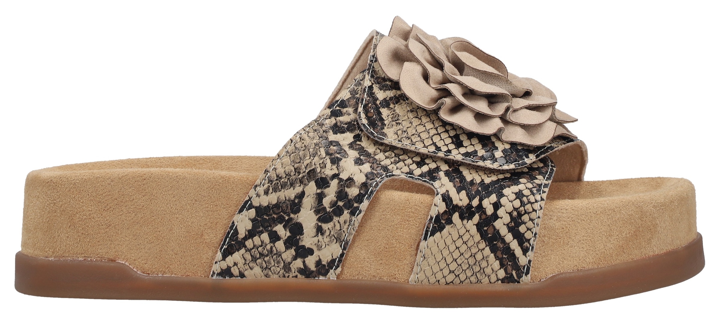 Rieker Pantolette  Chaussure d'été, chaussure de vacances, chaussure de plage avec fleur