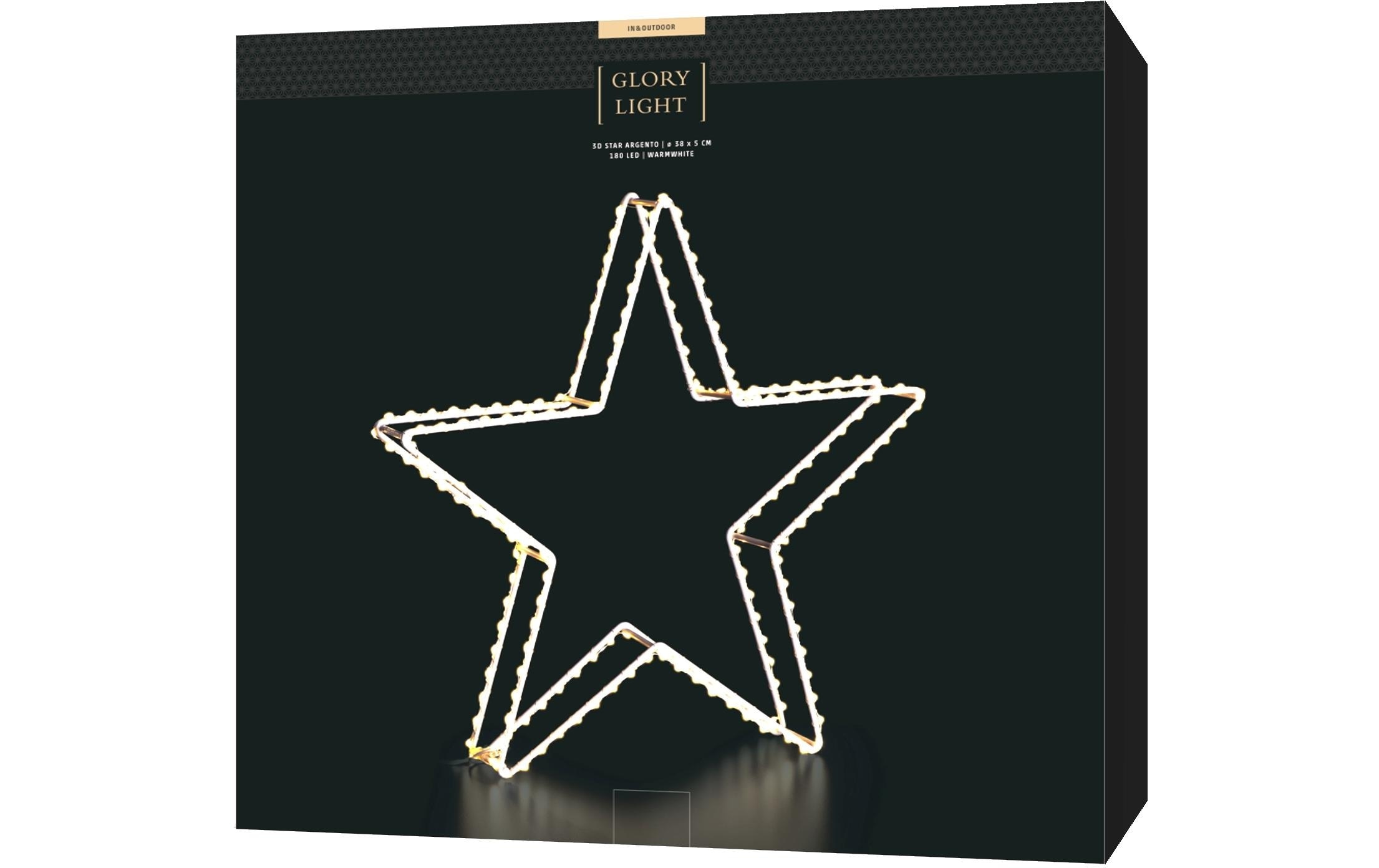 STT LED Dekofigur »Dekoration 3D Star Argento 38cm« Warmweiss