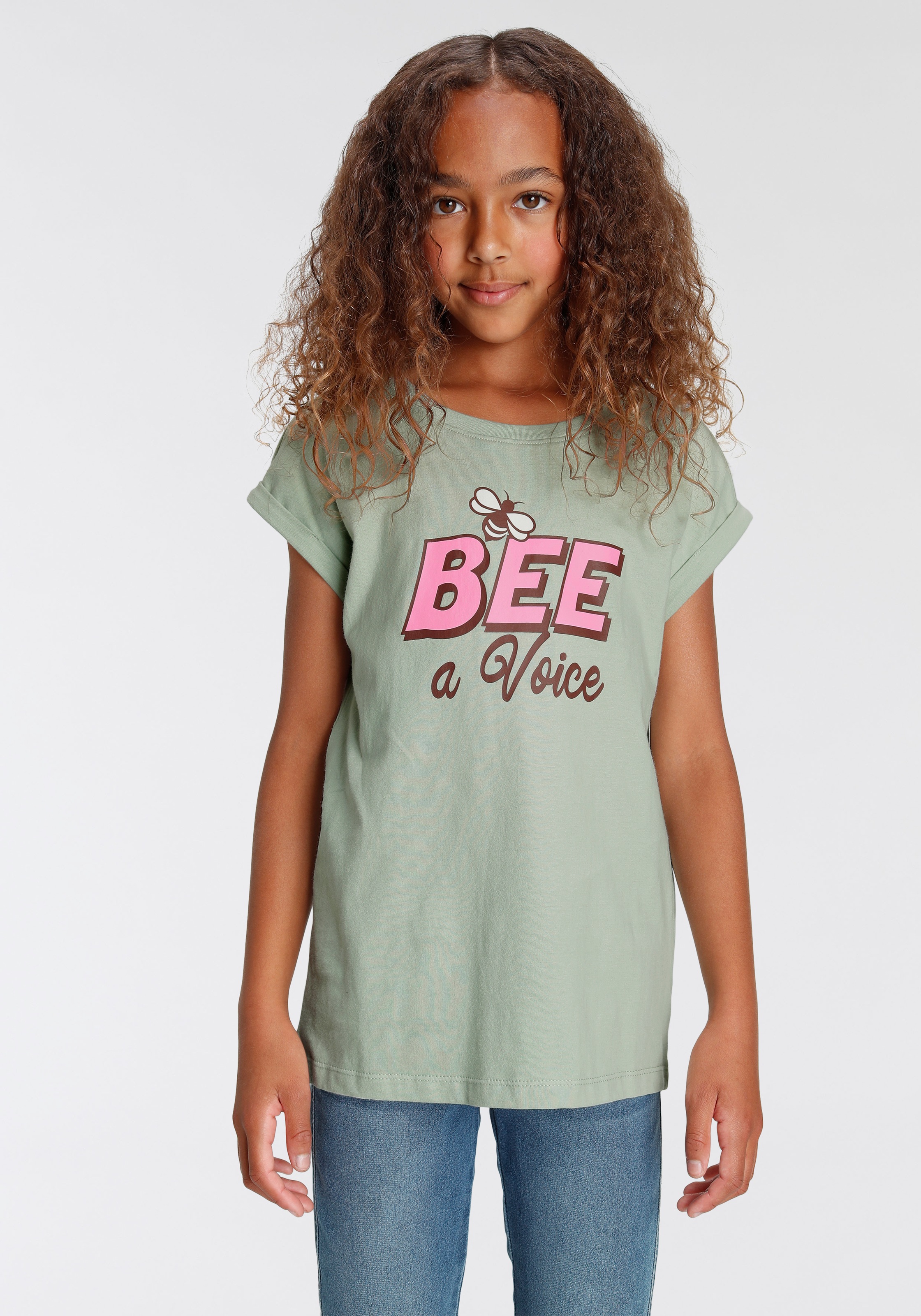 KIDSWORLD T-Shirt »Bee a voice«, in weiter legerer Form kaufen