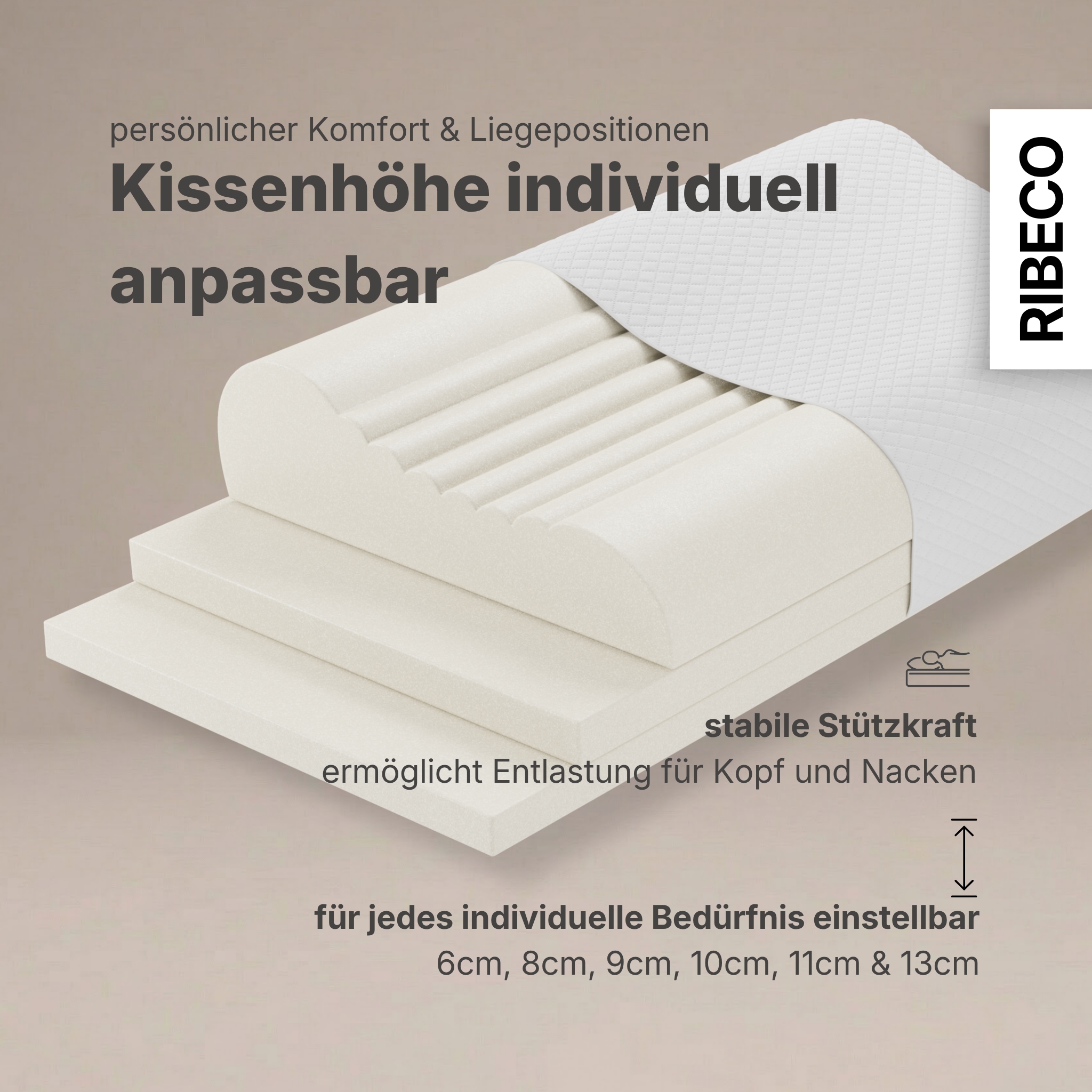 RIBECO Coussin de nuque »Claas« 1 cuis tlg.