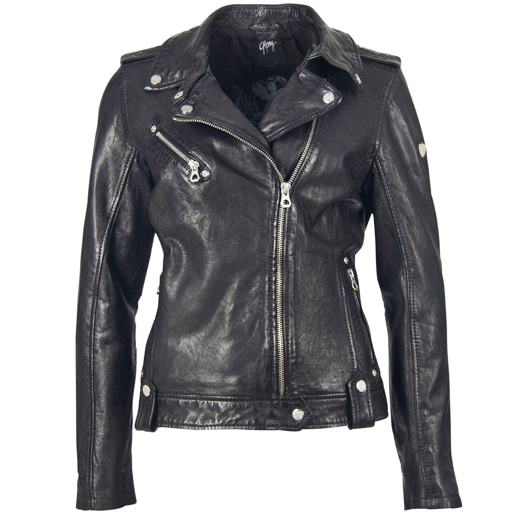 Image of Gipsy Lederjacke »FAMOS«, im dezentem Vintage-Look mit grossen Nieten am Kragen bei Ackermann Versand Schweiz