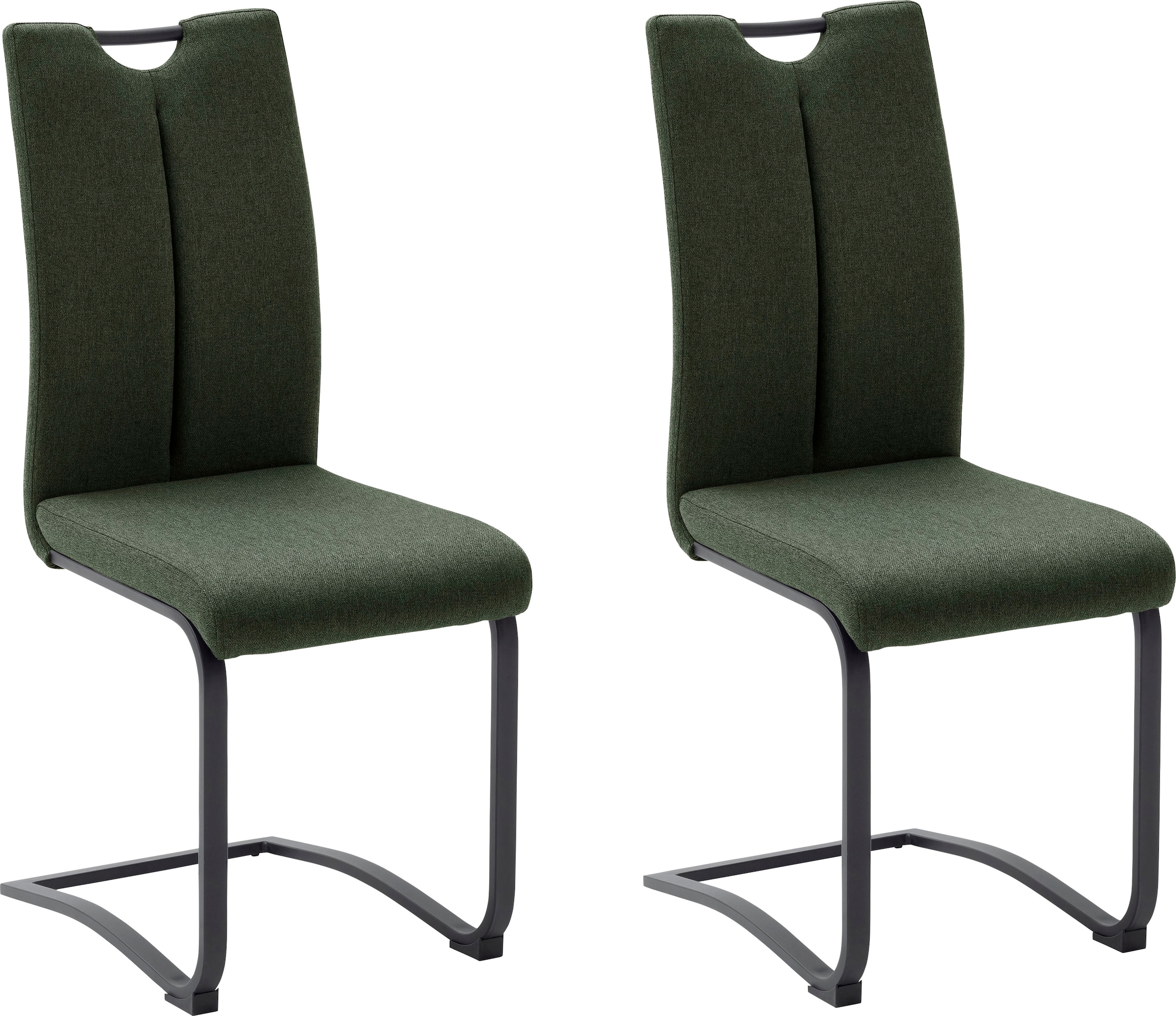MCA furniture Freischwinger »Sambia«, (Set), 4 St., 4-er Set, Stuhl mit Stoffbezug und Griffloch, belastbar bis 120 kg