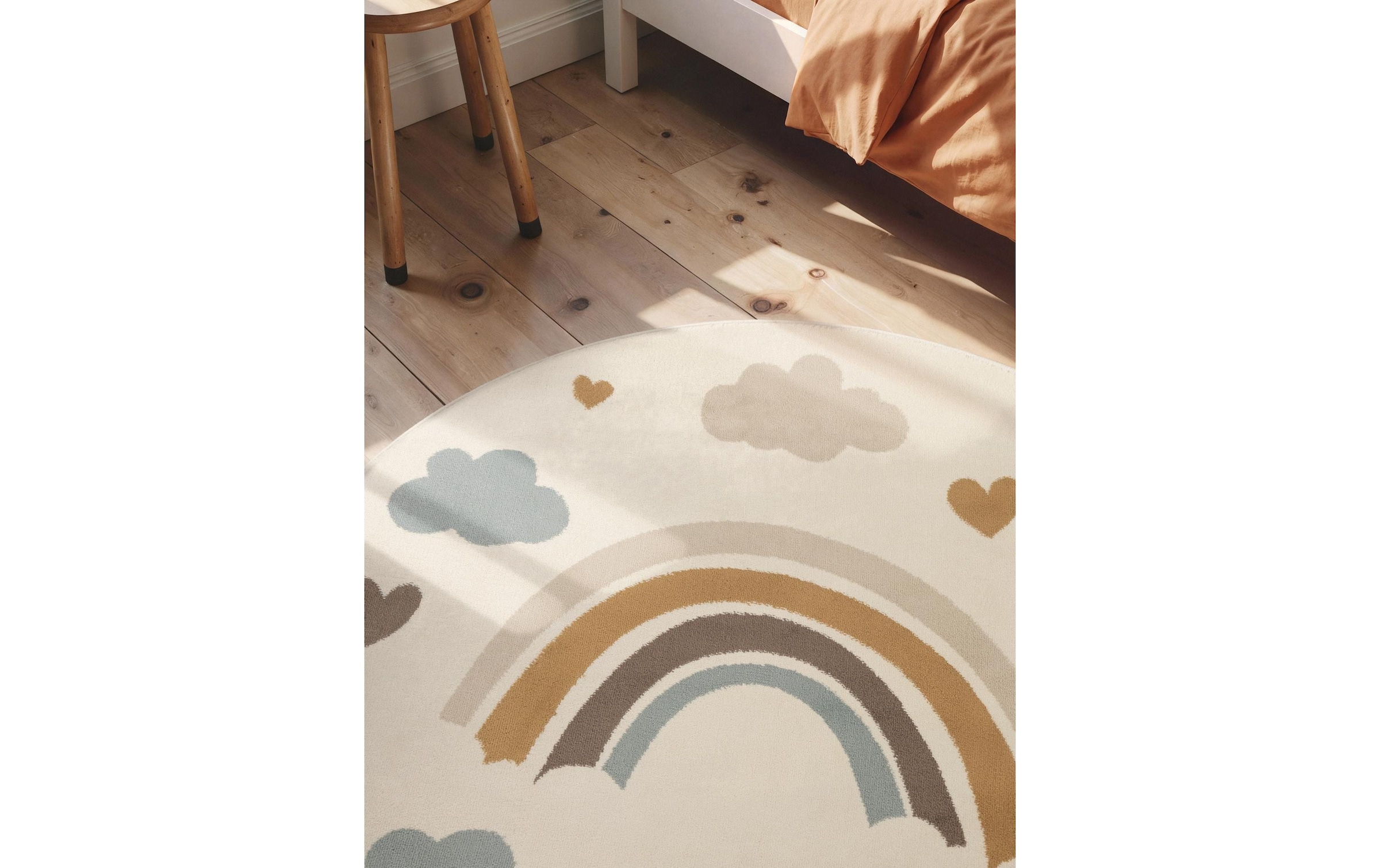 HANSE Home Kinderteppich »Skyla« rund 10 mm Höhe Pflegeleicht, Weich, Kinderzimmer, Spielteppich, Spielunterlage