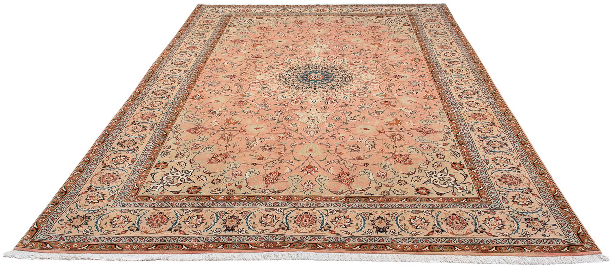 Image of morgenland Orientteppich »Perser - Täbriz - Royal - 300 x 203 cm - rosa«, rechteckig, 7 mm Höhe, Wohnzimmer, Handgeknüpft, Einzelstück mit Zertifikat bei Ackermann Versand Schweiz