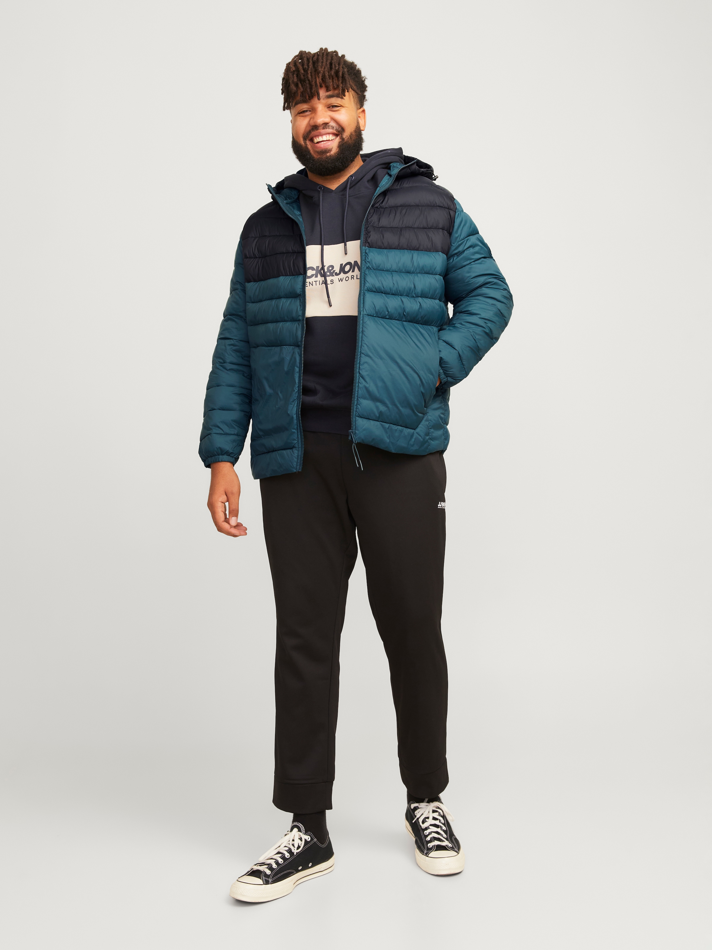 Jack & Jones PlusSize Steppjacke »JJESPRINT PUFFER HOOD NOOS PLS«, ohne Kapuze