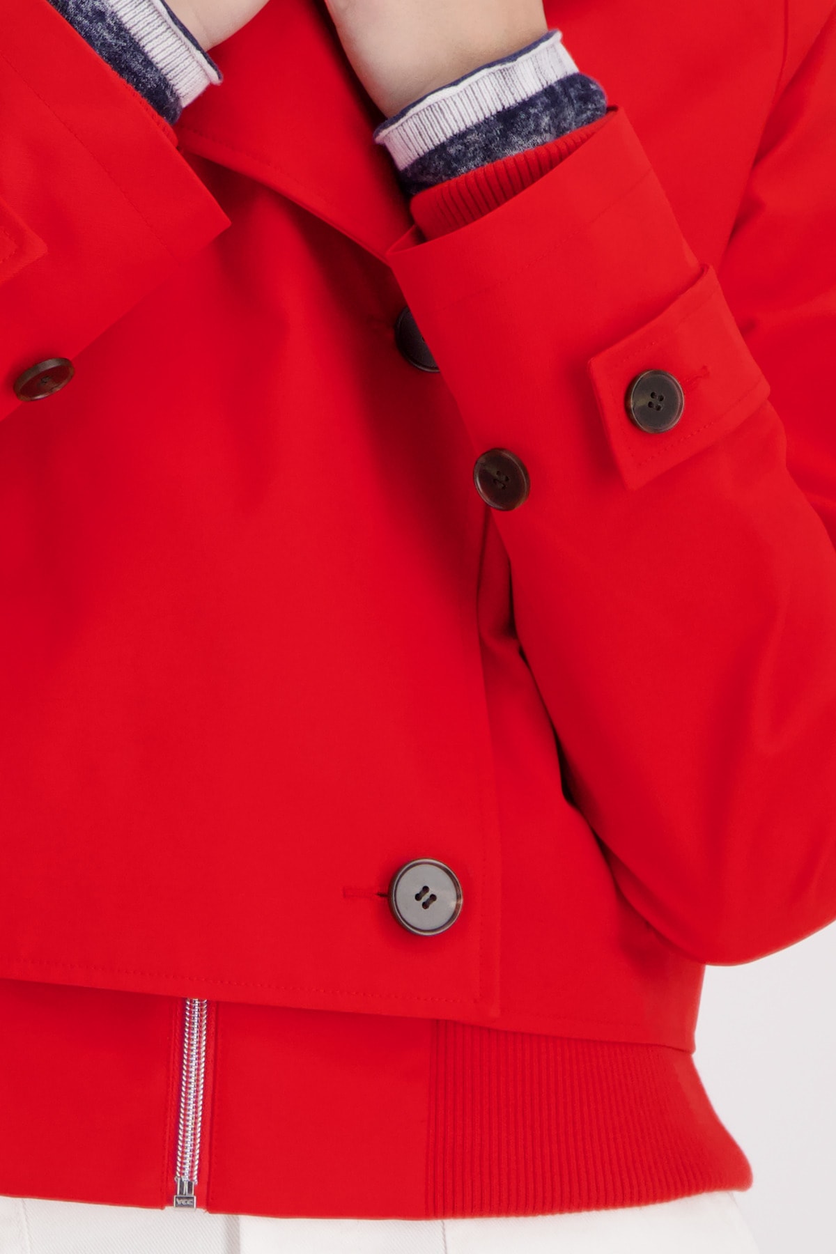 Monari Kurzjacke »Jacke Trench« ohne Kapuze kurze Form, Regular Fit, typische Schulterklappen