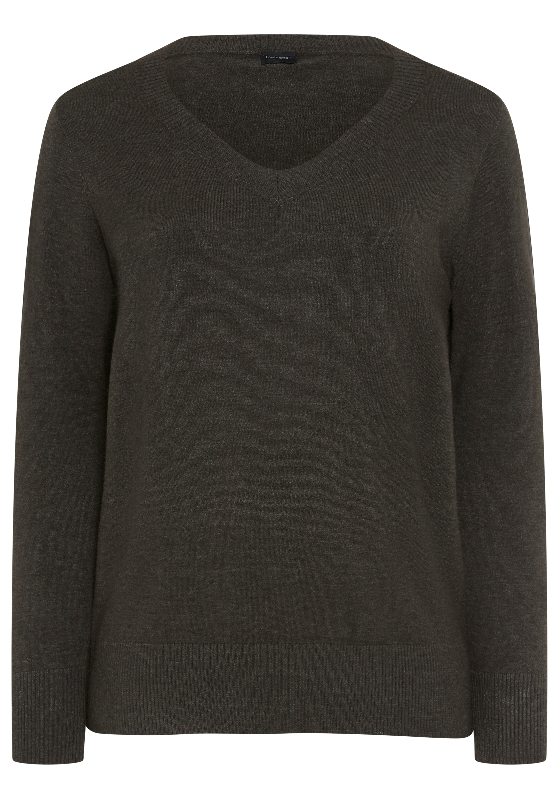 Laura Scott CURVE Pull en tricot »Grosse Grössen« ajusté à la silhouette, avec encolure en V