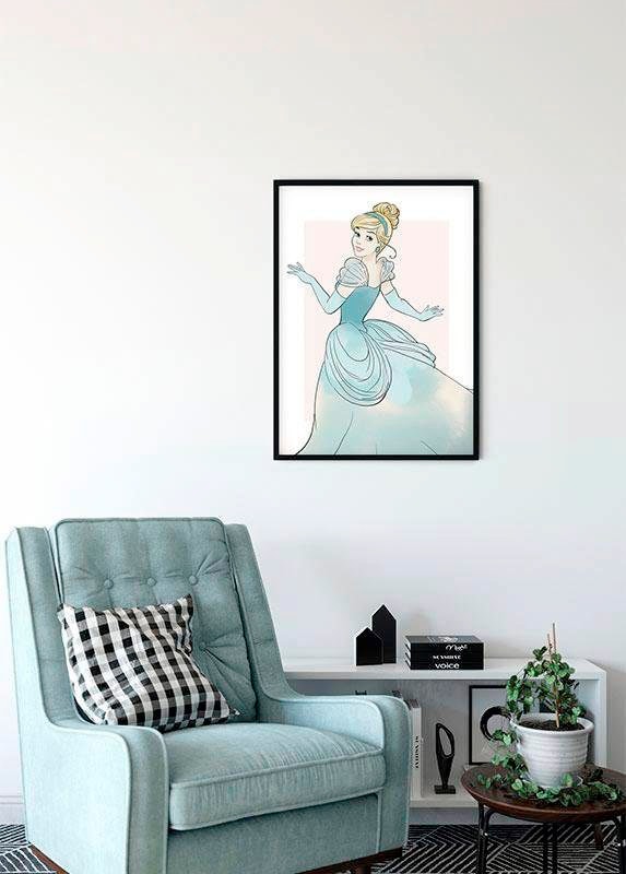 Komar Bild »Cinderella Beauty«, Disney, (1 St.), Wandbild zur Dekoration im Kinderzimmer - ohne Rahmen