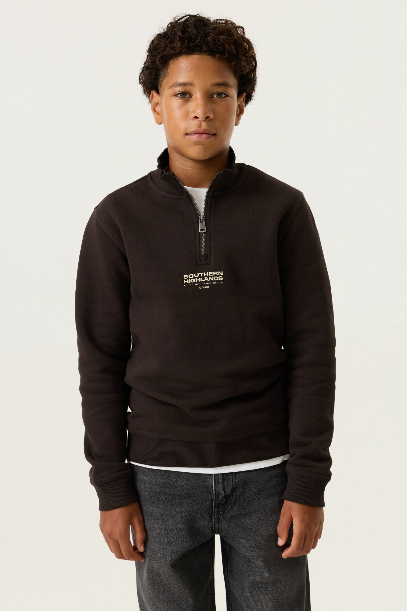 Image of Garcia Sweatshirt, für Jungen, mit Reissverschluss und Stehkragen