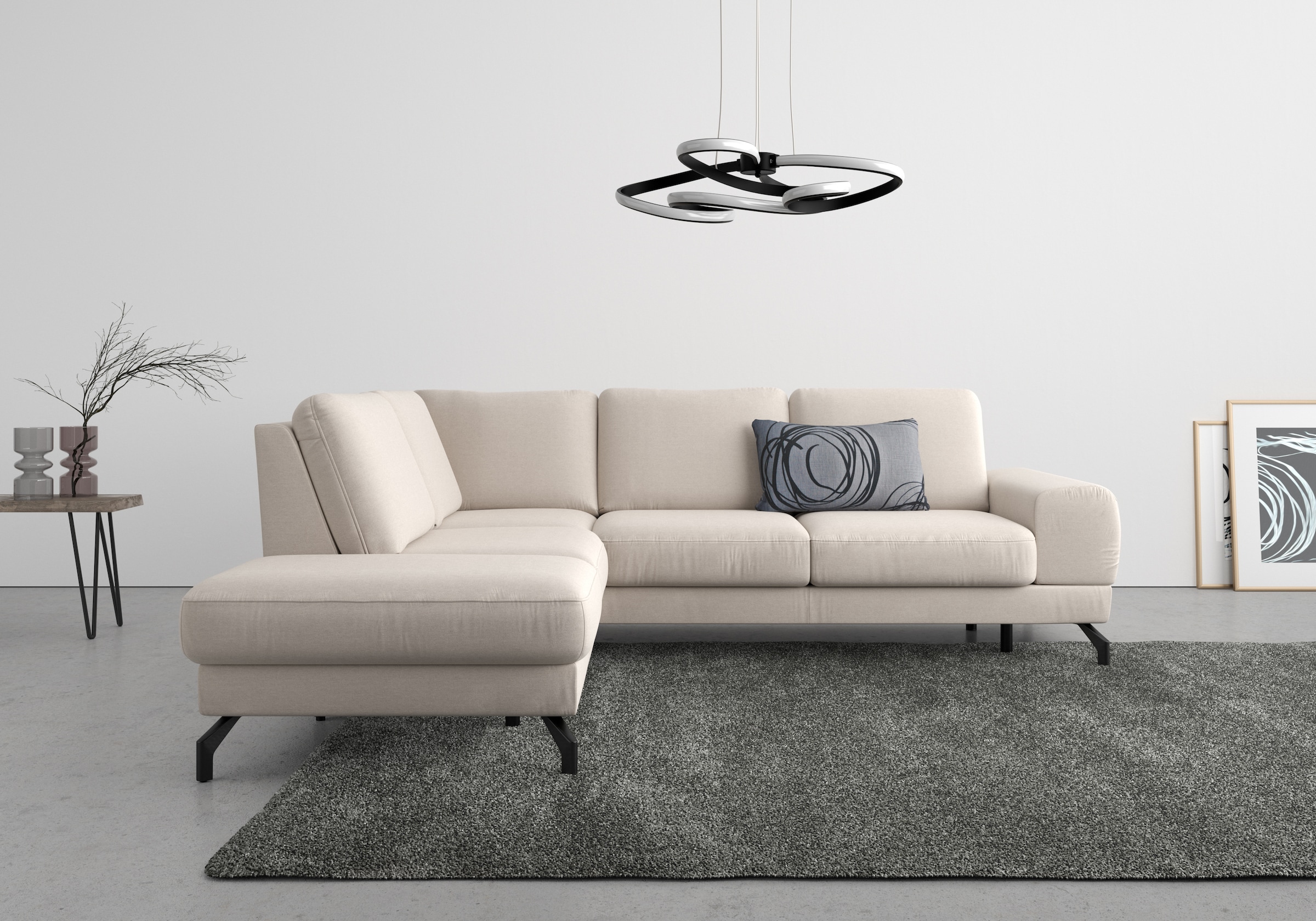 sit&more Ecksofa »Cinturo L-Form« inklusive Sitztiefenverstellung und Federkern, Sitzhöhe 45 cm