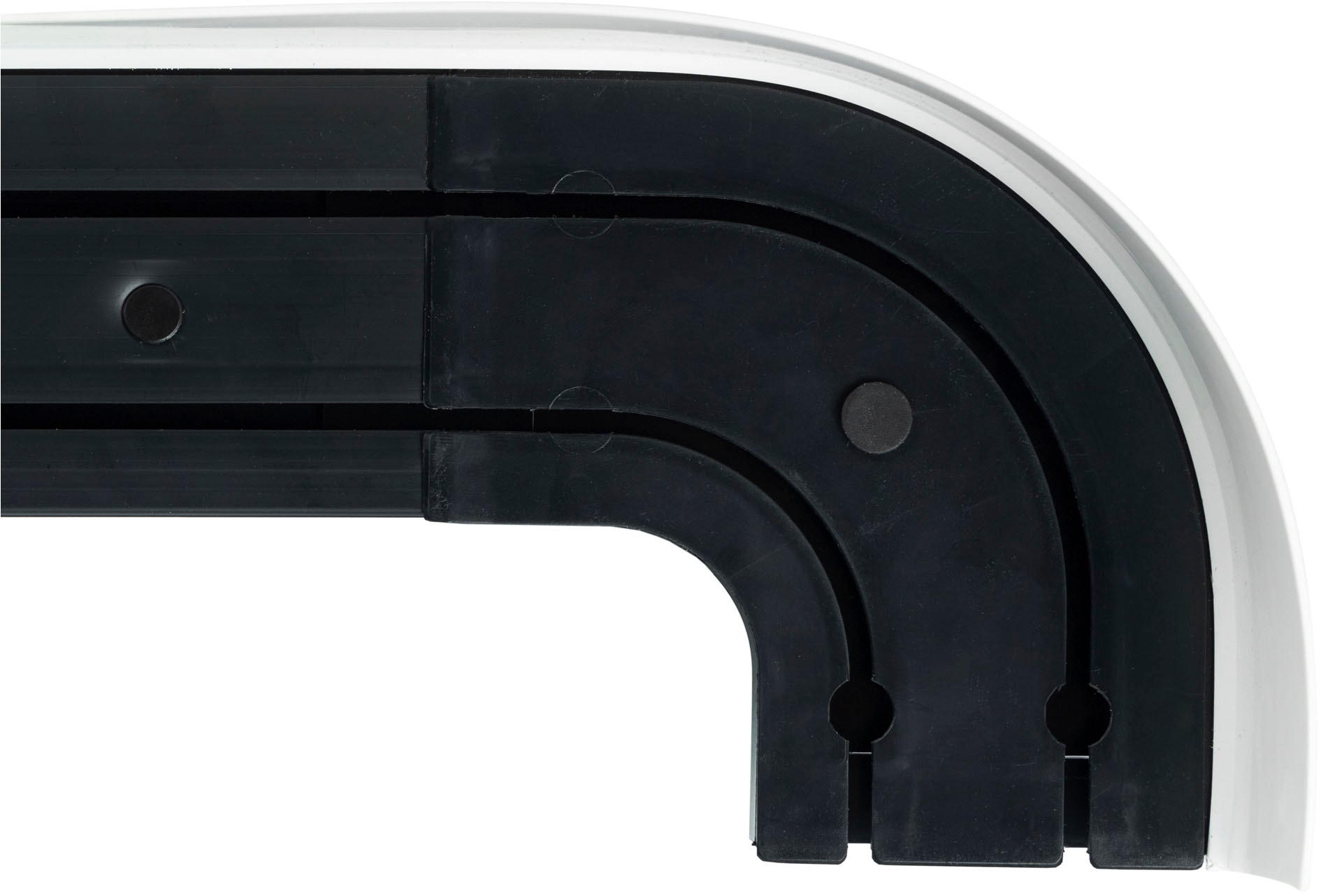 SN DECO GROUP Vorhangschiene »SH2« 2 läufig-läufig Fixmass Set 2-läufig, inkl. Rundbögen, Blende 7,5 cm, vorgebohrt, Innenlauf