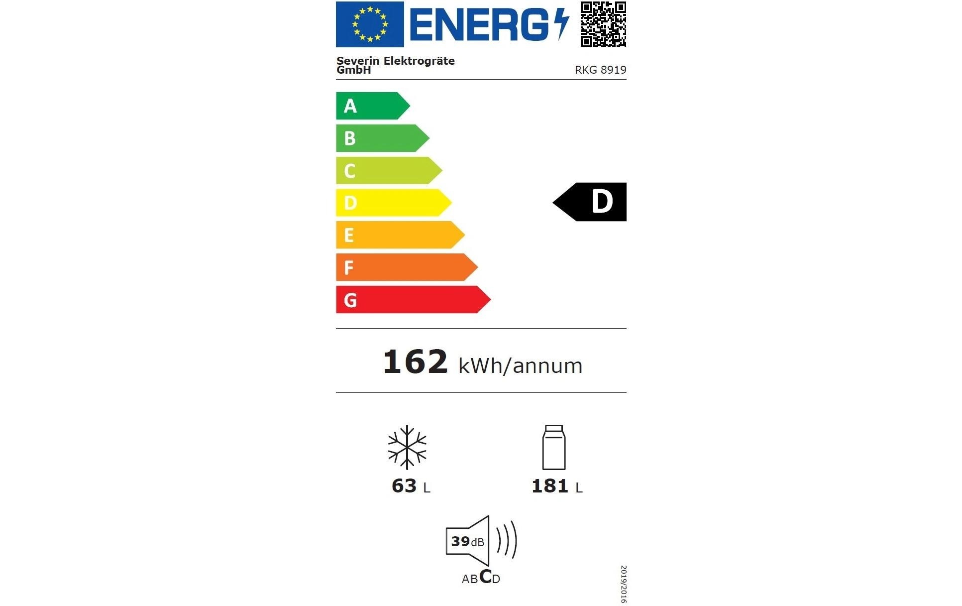 Severin Combiné réfrigérateur/congélateur »RKG8919« 181 cm hoch
