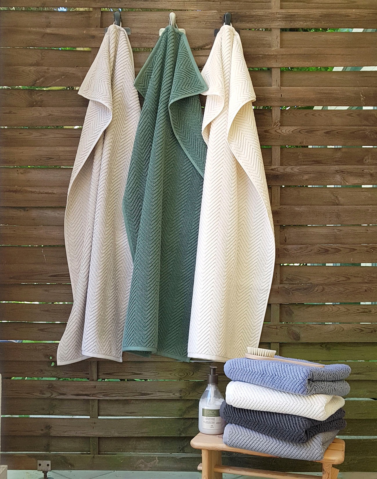 framsohn frottier Badetücher »Ocean Bio Duschtücher« hergestellt in Österreich, mit Kordel, gedrehter Bauschzwirn